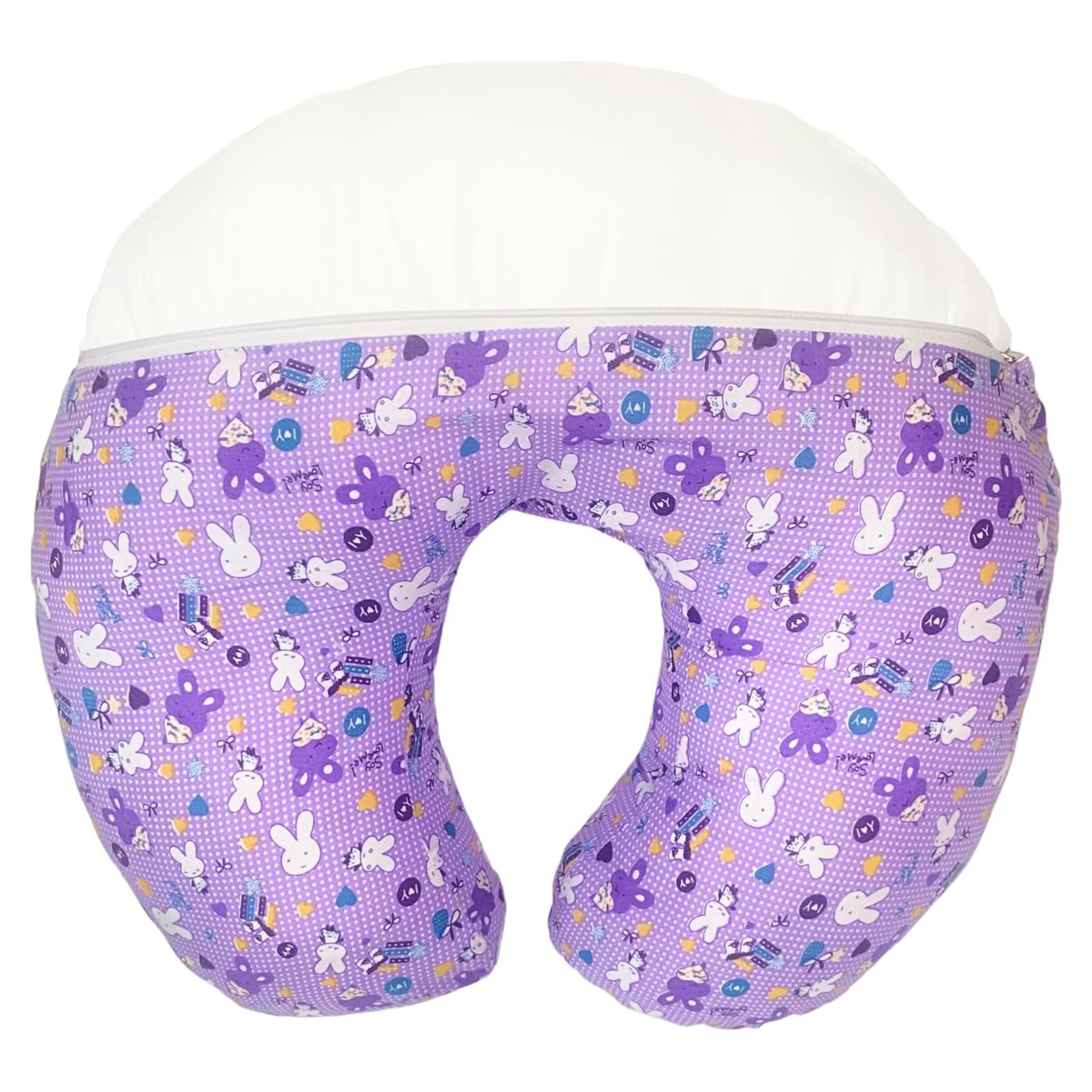 Almohada de Lactancia Rely+ Forma U Algodón Transpirable 53x45cm