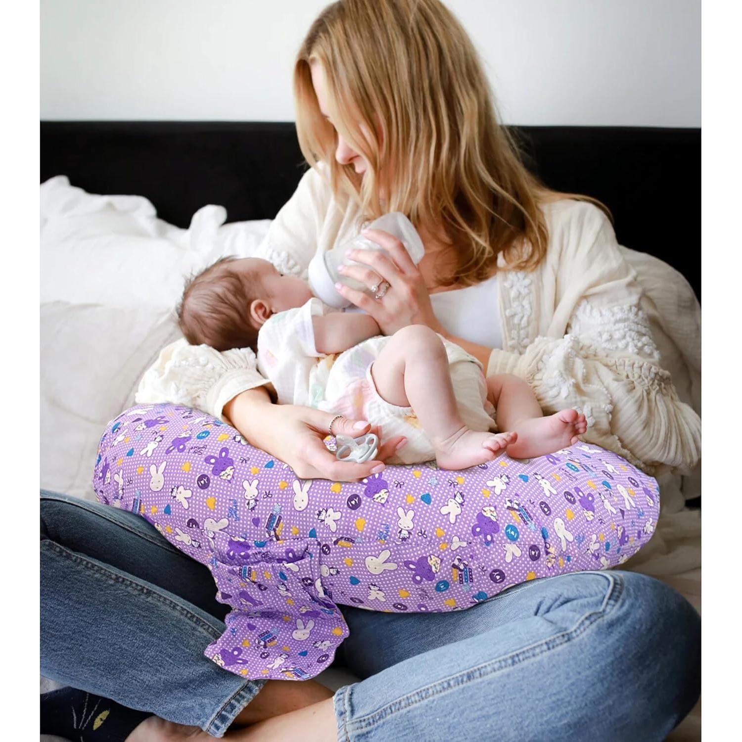 Almohada de Lactancia Rely+ Forma U Algodón Transpirable 53x45cm