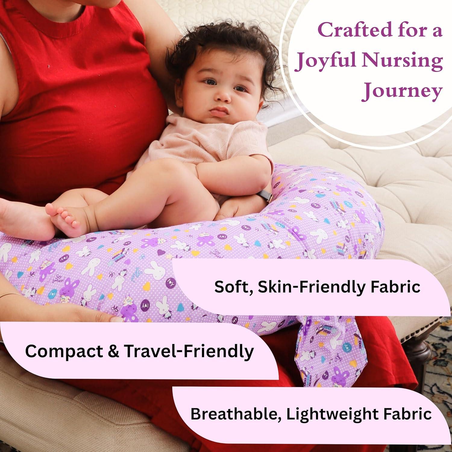 Almohada de Lactancia Rely+ Forma U Algodón Transpirable 53x45cm