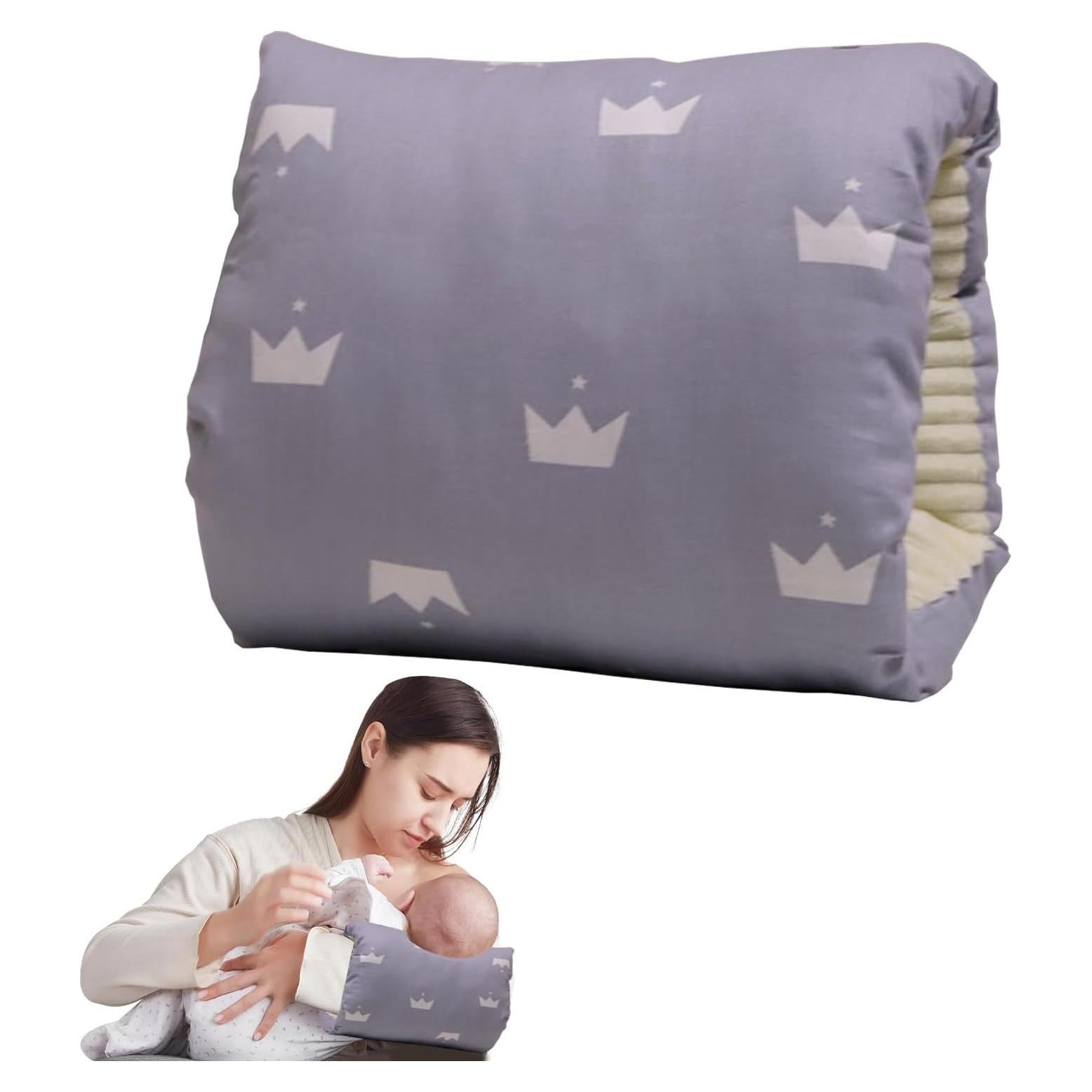 Cojín de Lactancia Ajustable POVENK Gris para Bebé