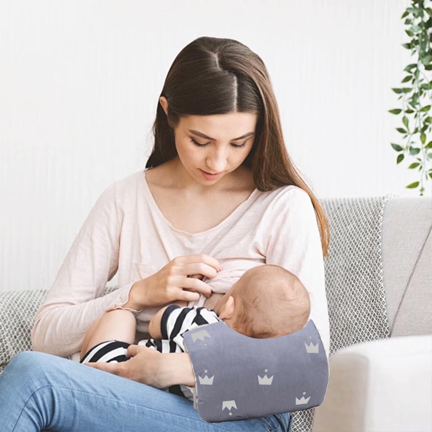 Cojín de Lactancia Ajustable POVENK Gris para Bebé