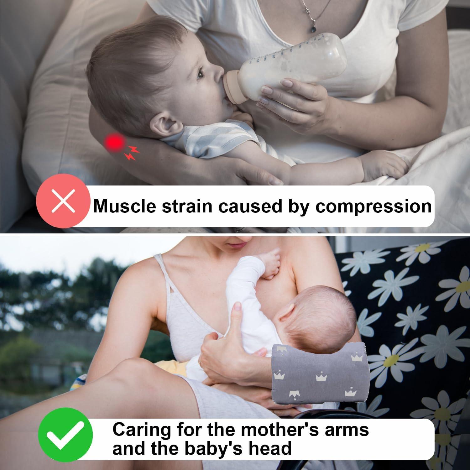 Cojín de Lactancia Ajustable POVENK Gris para Bebé