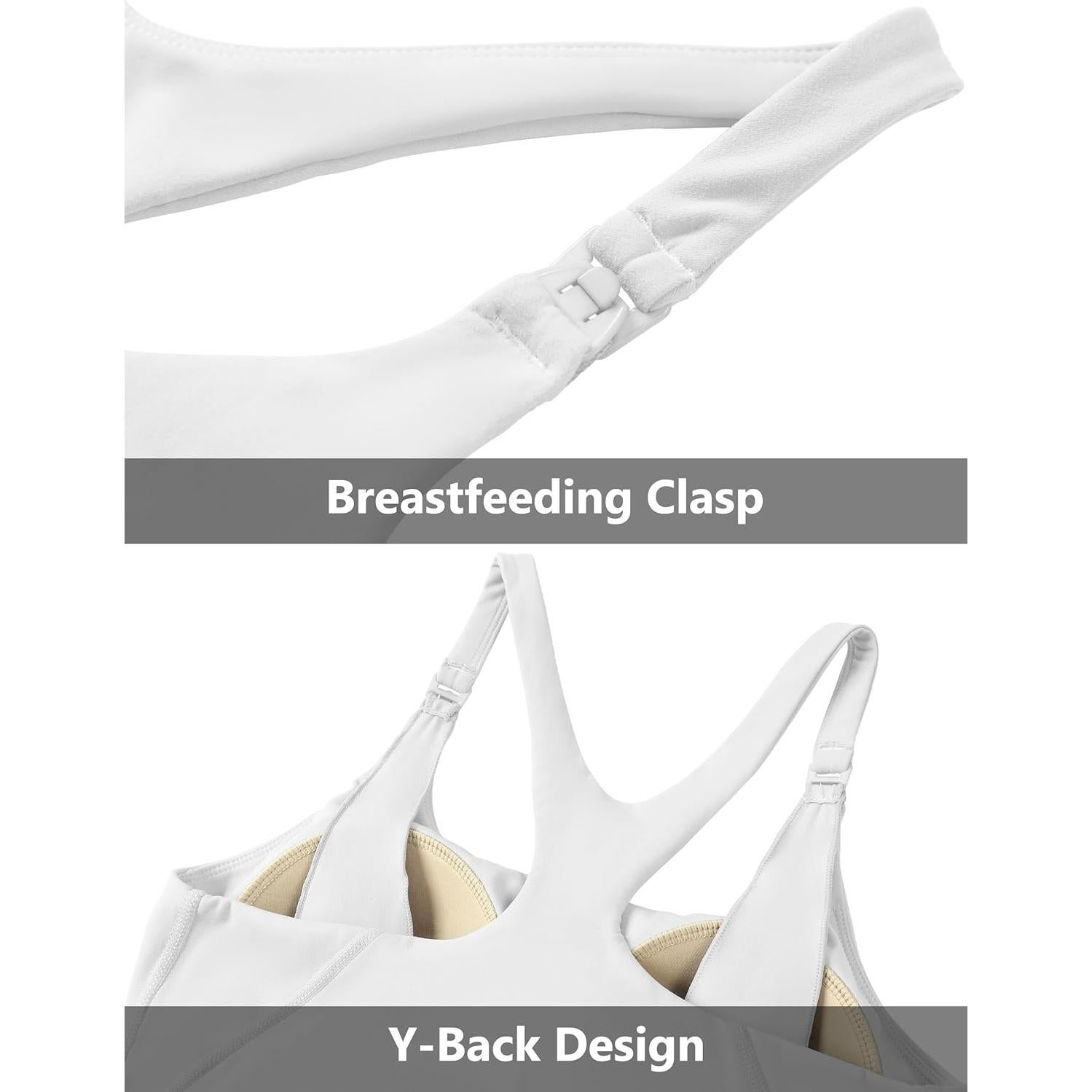 Top de Lactancia Foucome Mujer Mediano Blanco Deportivo