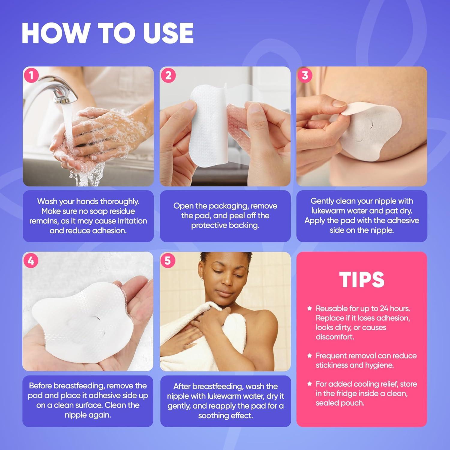 16 Almohadillas de Hidrogel Livaclean para Pezones Lactancia