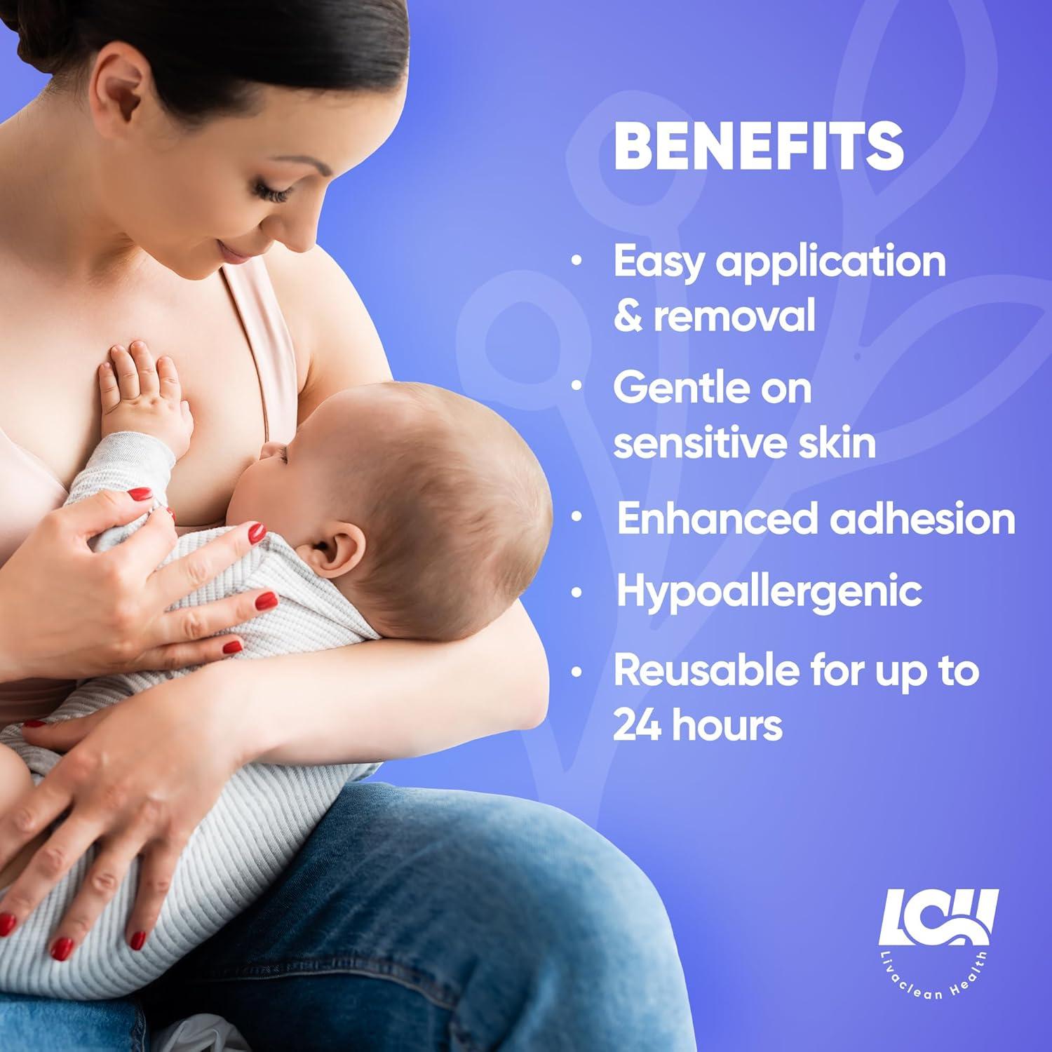 16 Almohadillas de Hidrogel Livaclean para Pezones Lactancia