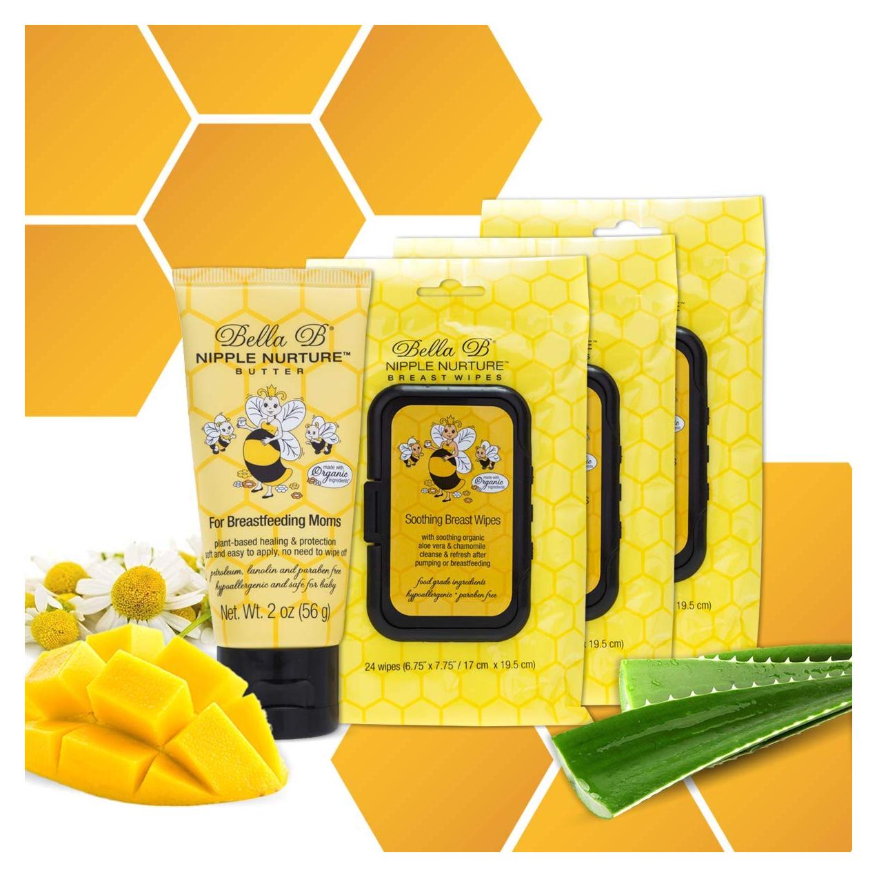 Paquete Bella B: Mantequilla y Toallitas Nutritivas para Pezones