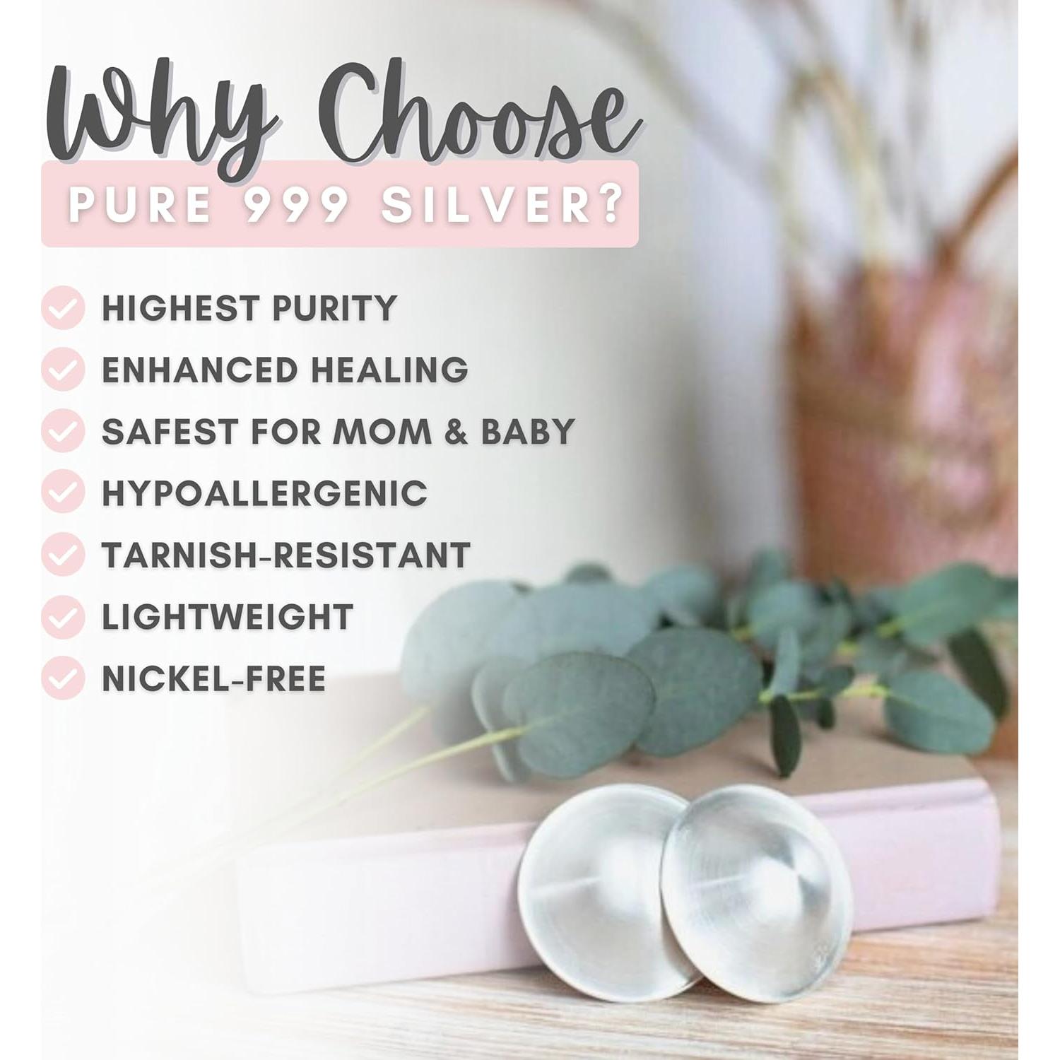 Copas de Lactancia de Plata Pura 999 Cradle & Grace - Tamaño Regular