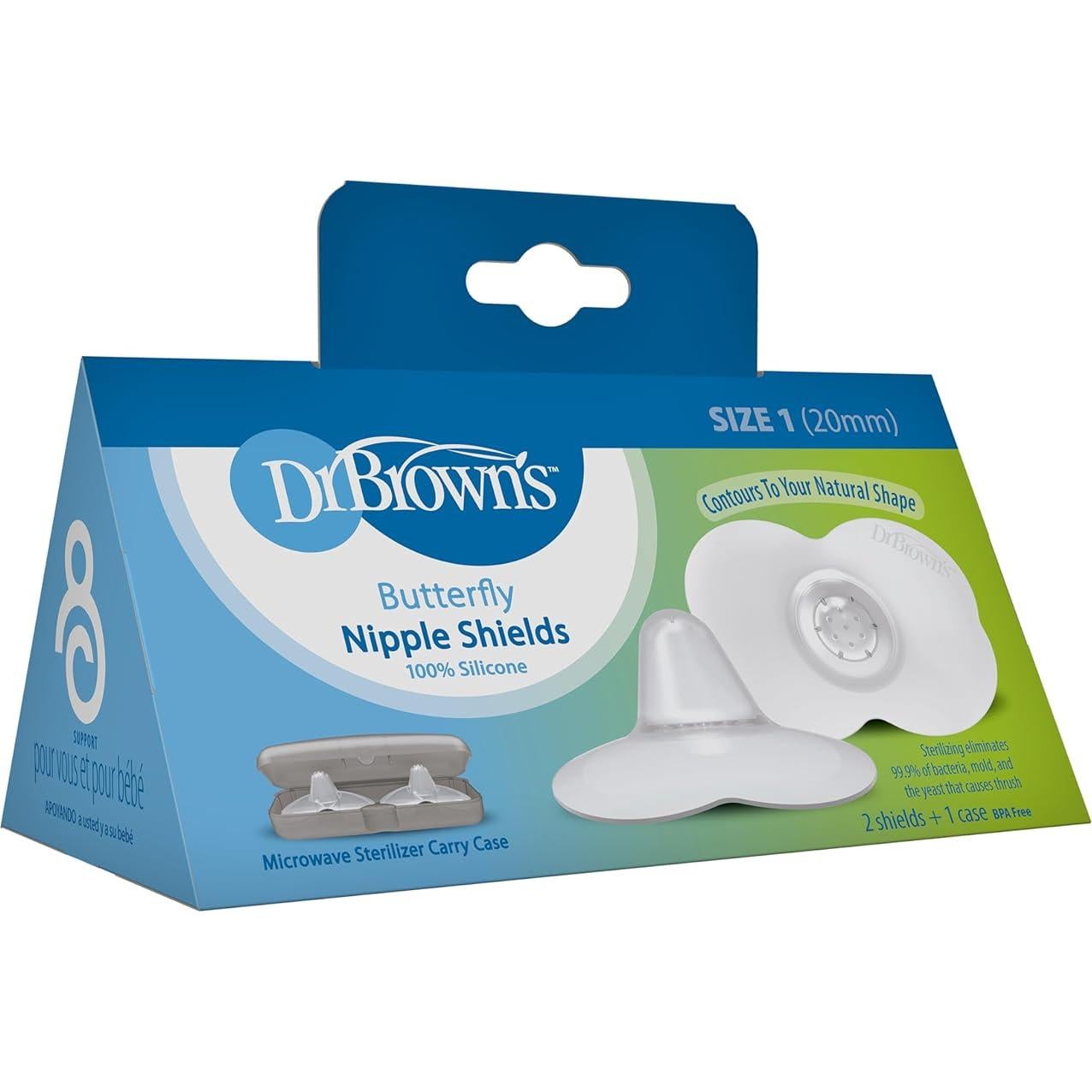 Escudos de Pezón Mariposa Dr. Brown 20mm para Lactancia