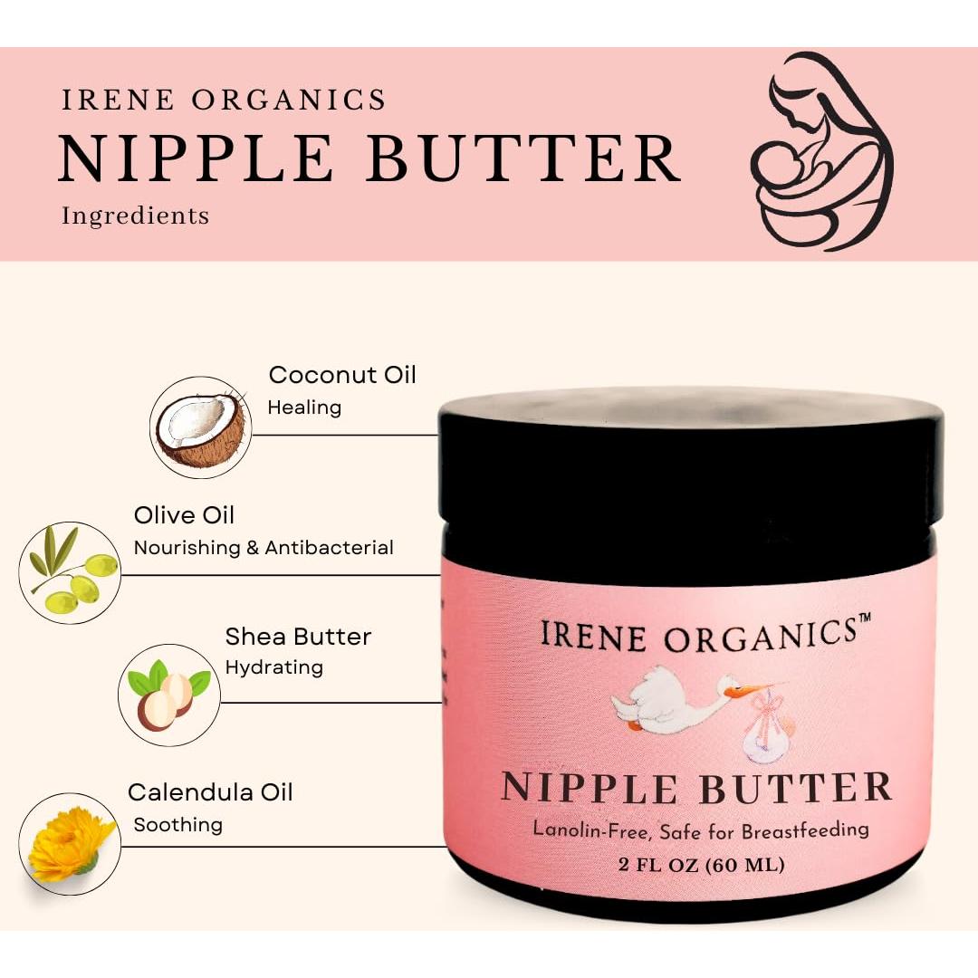 Bálsamo Orgánico para Pezones Irene Organics 56.7g - Alivio Natural