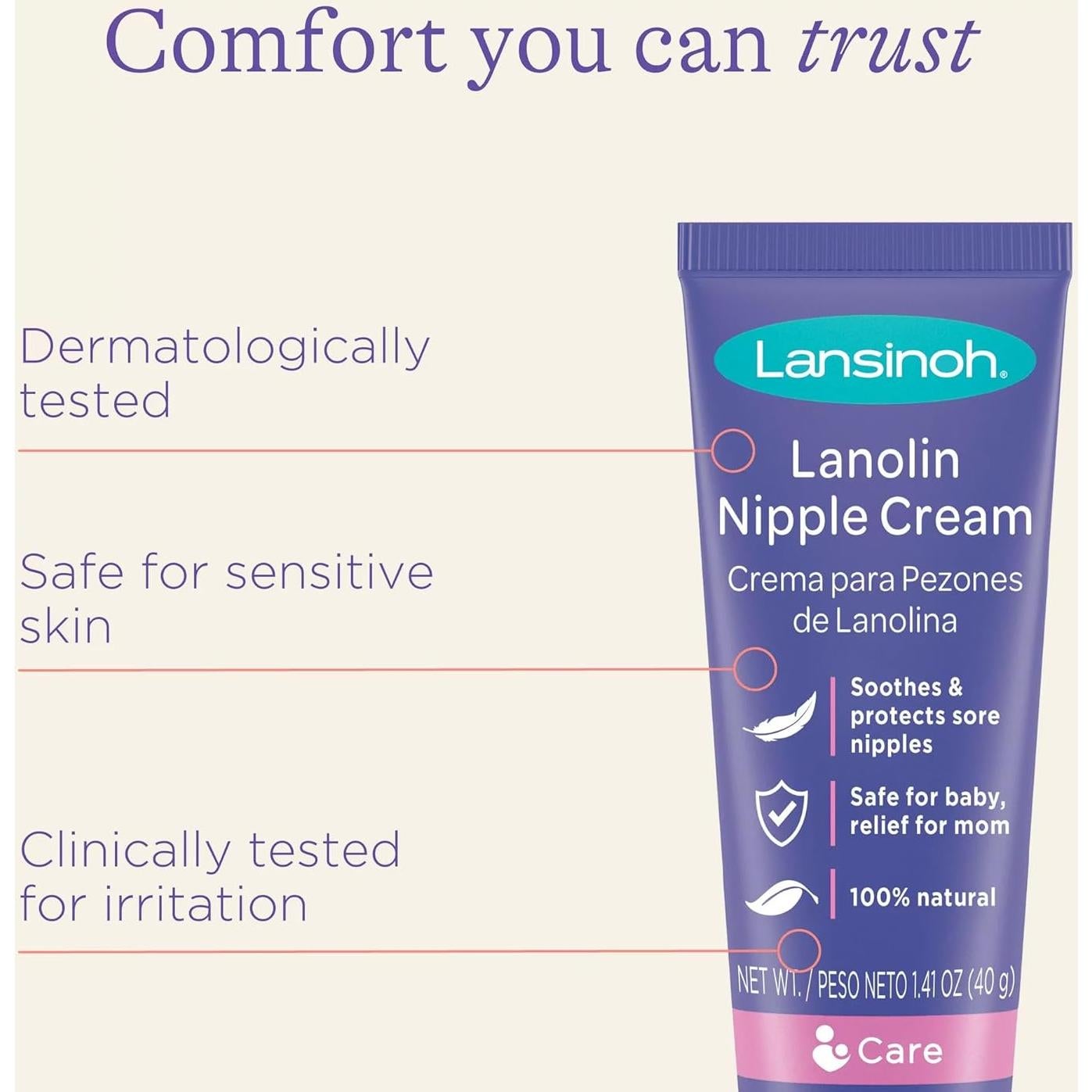 Crema Lanolina Lansinoh para Lactancia 3x40g - Hidratante