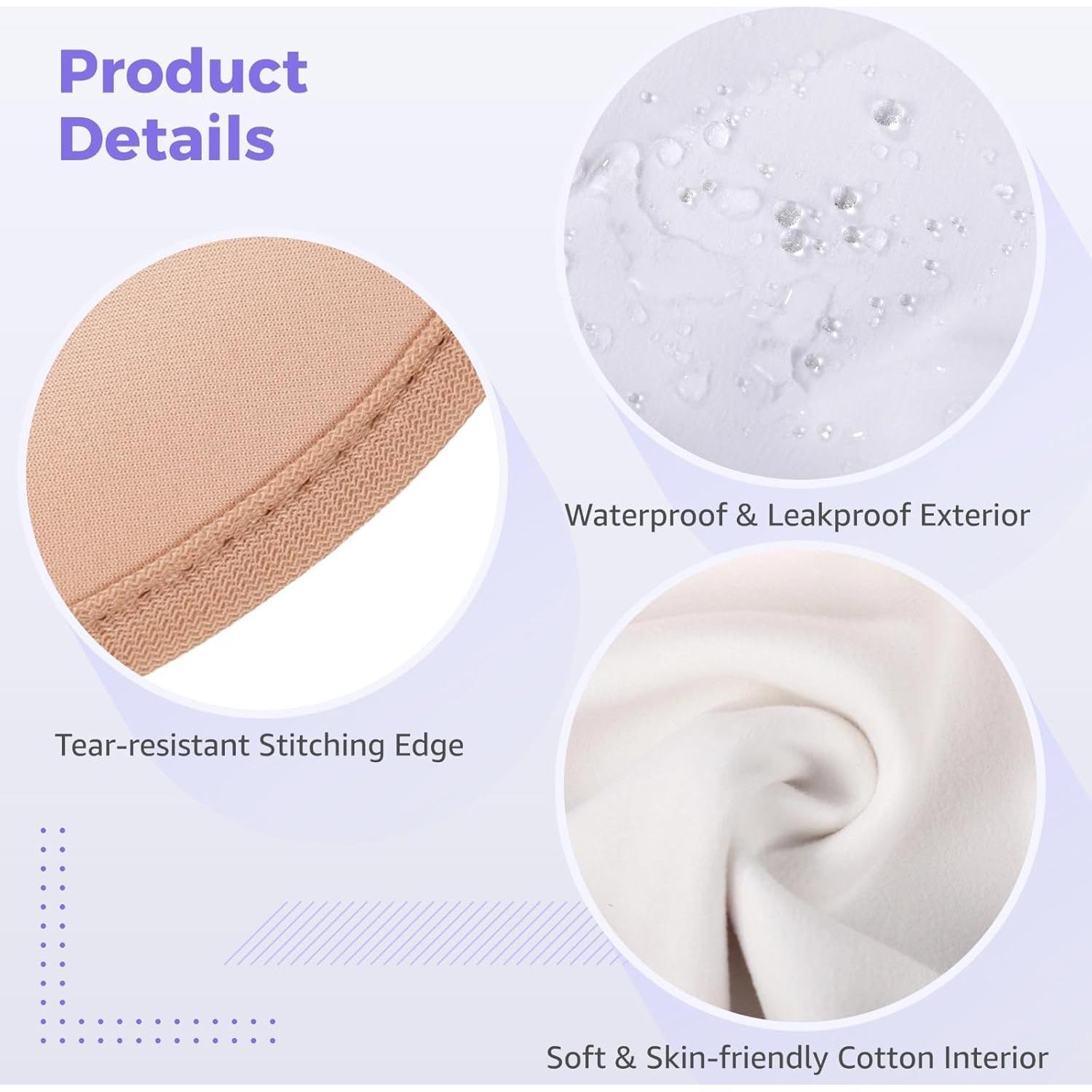 6 Almohadillas Reutilizables de Aceite de Ricino Orgánico - Algodón