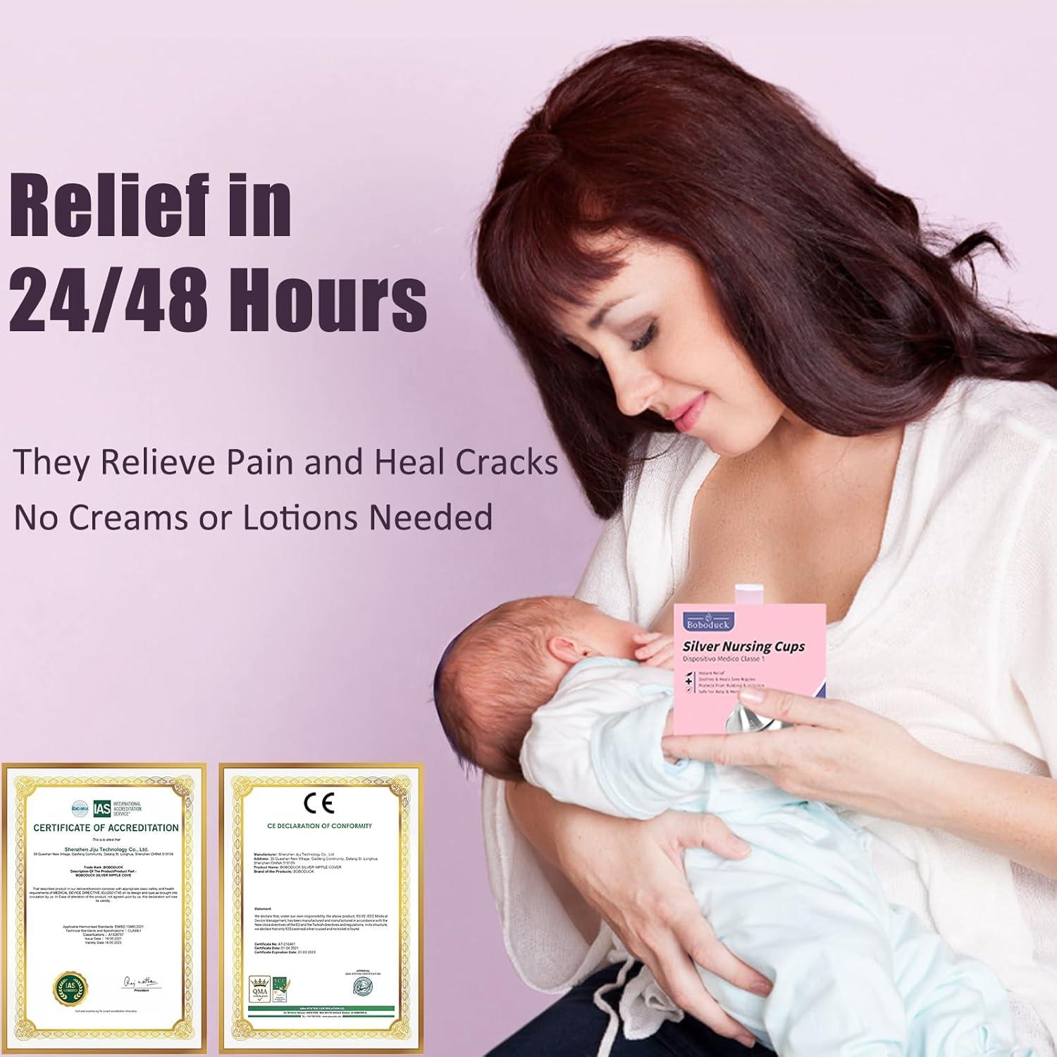 Cubiertas de Pezón Plateadas Boboduck para Lactancia - 50g