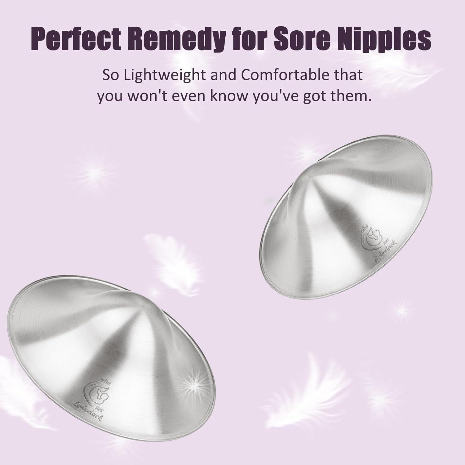 Cubiertas de Pezón Plateadas Boboduck para Lactancia - 50g