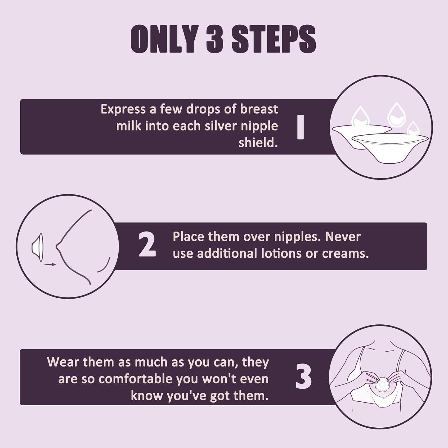 Cubiertas de Pezón Plateadas Boboduck para Lactancia - 50g