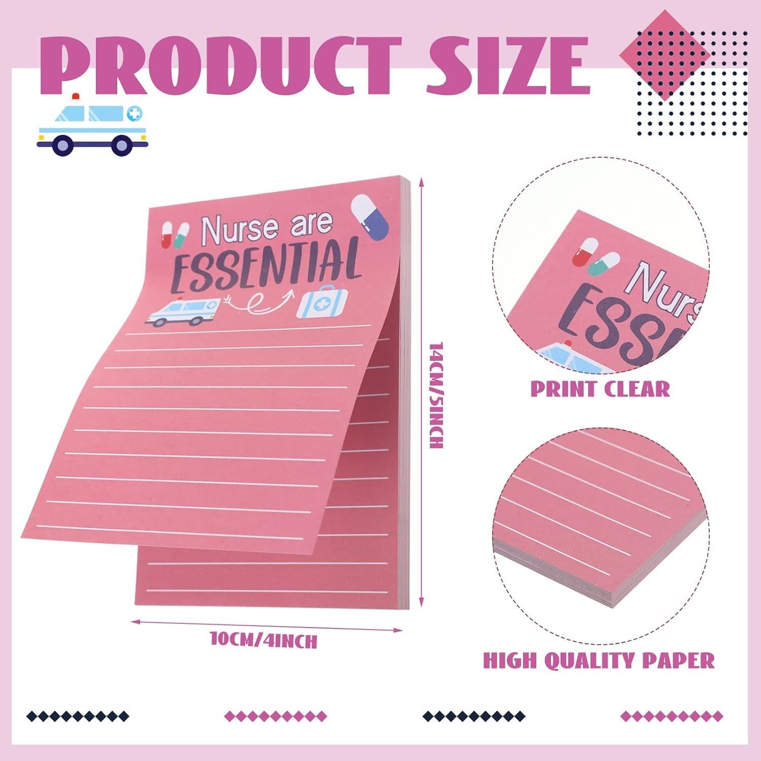 Bloc de Notas Adhesivos para Enfermeras Eaasty - 12 Pcs 10x14 cm