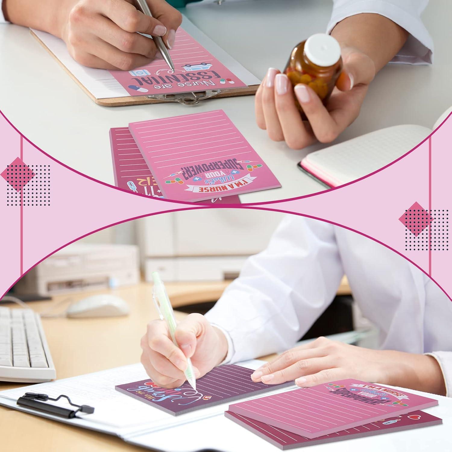 Bloc de Notas Adhesivos para Enfermeras Eaasty - 12 Pcs 10x14 cm