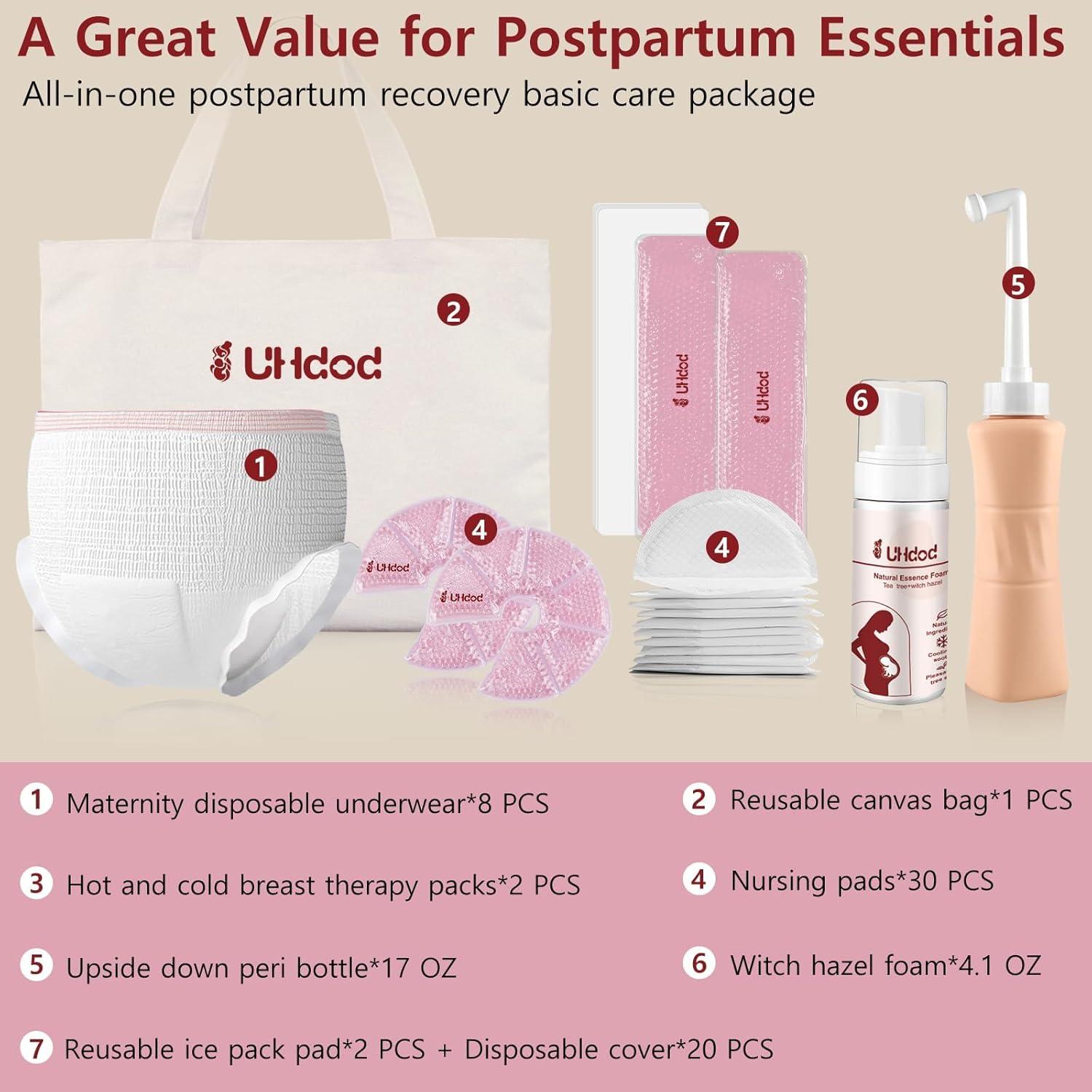 Kit Postparto UHdod: Ropa Interior, Almohadillas y Espuma