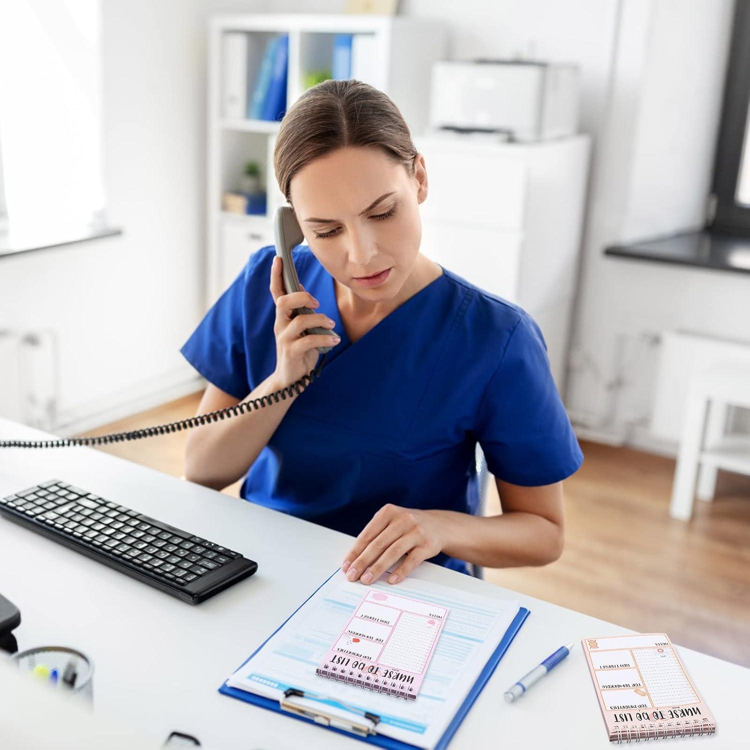 Bloc de Notas Espiral Gueevin para Enfermeras - 4 Pcs 10x15 cm