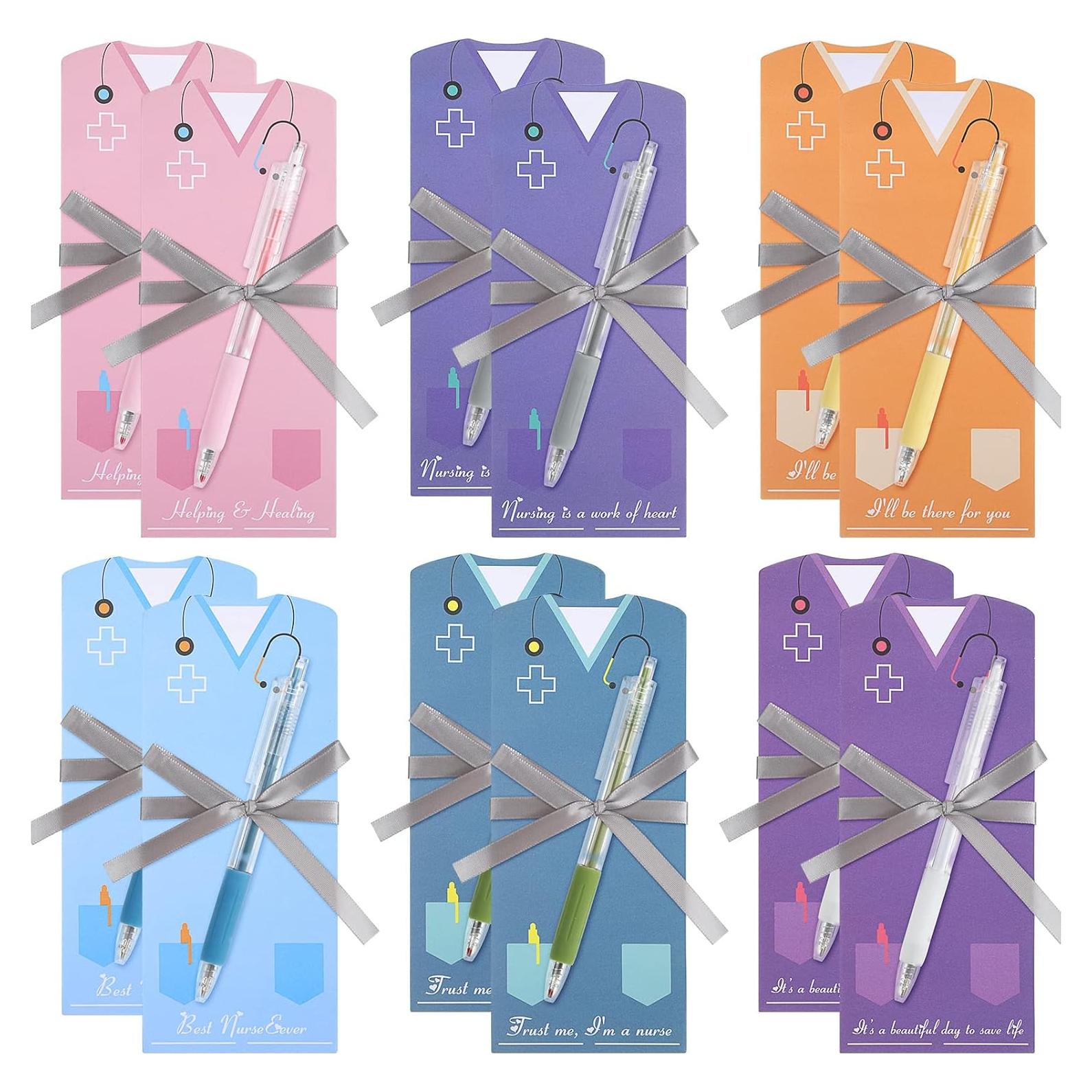 Set de Bloc de Notas para Enfermeras Fuutreo - 12 Piezas con Bolígrafos