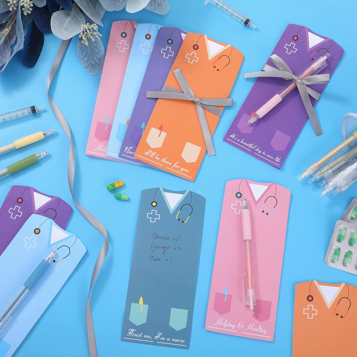 Set de Bloc de Notas para Enfermeras Fuutreo - 12 Piezas con Bolígrafos