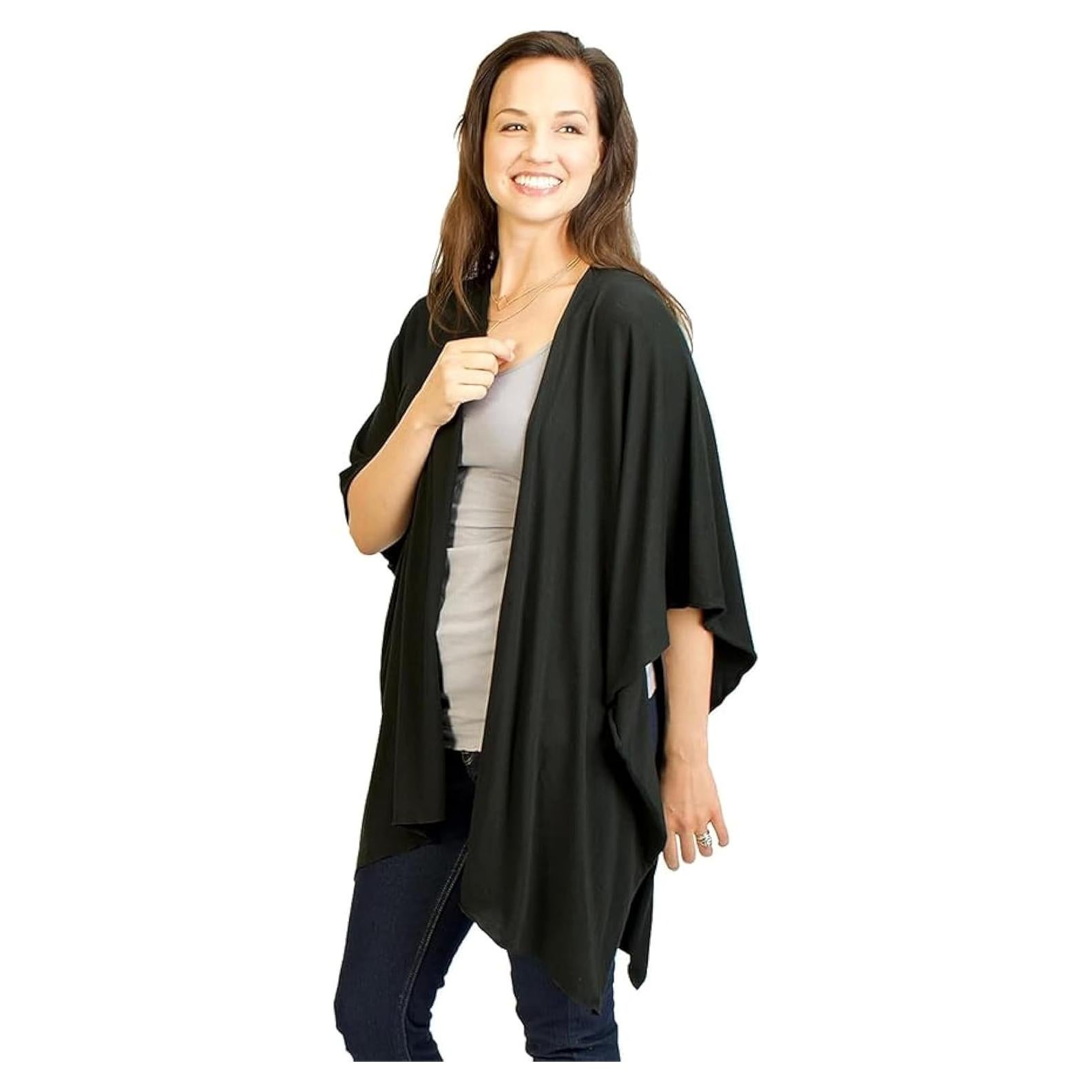 Chal de Lactancia Bamboobies - Cubierta Ultra-Suave Negra