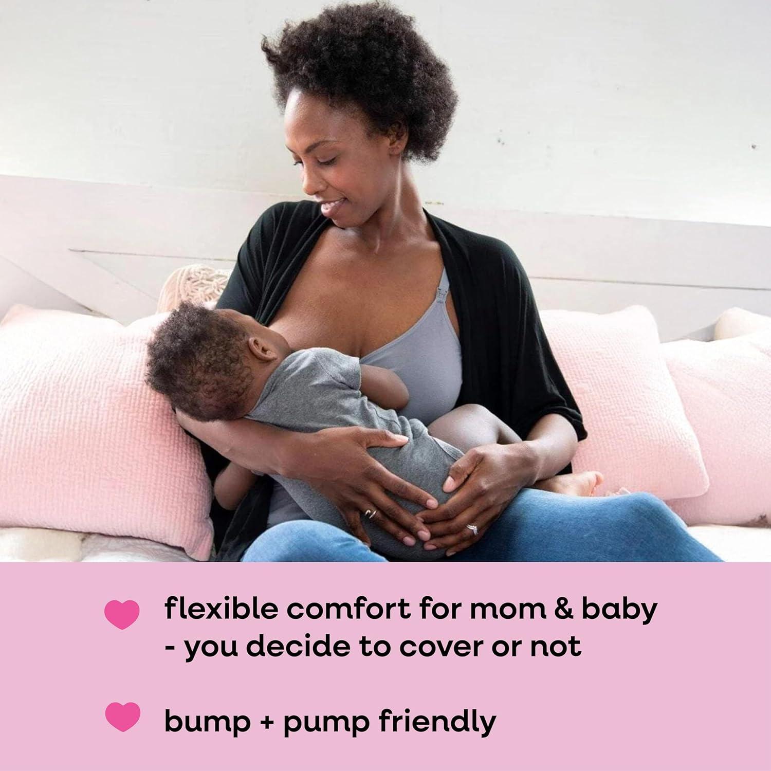 Chal de Lactancia Bamboobies - Cubierta Ultra-Suave Negra