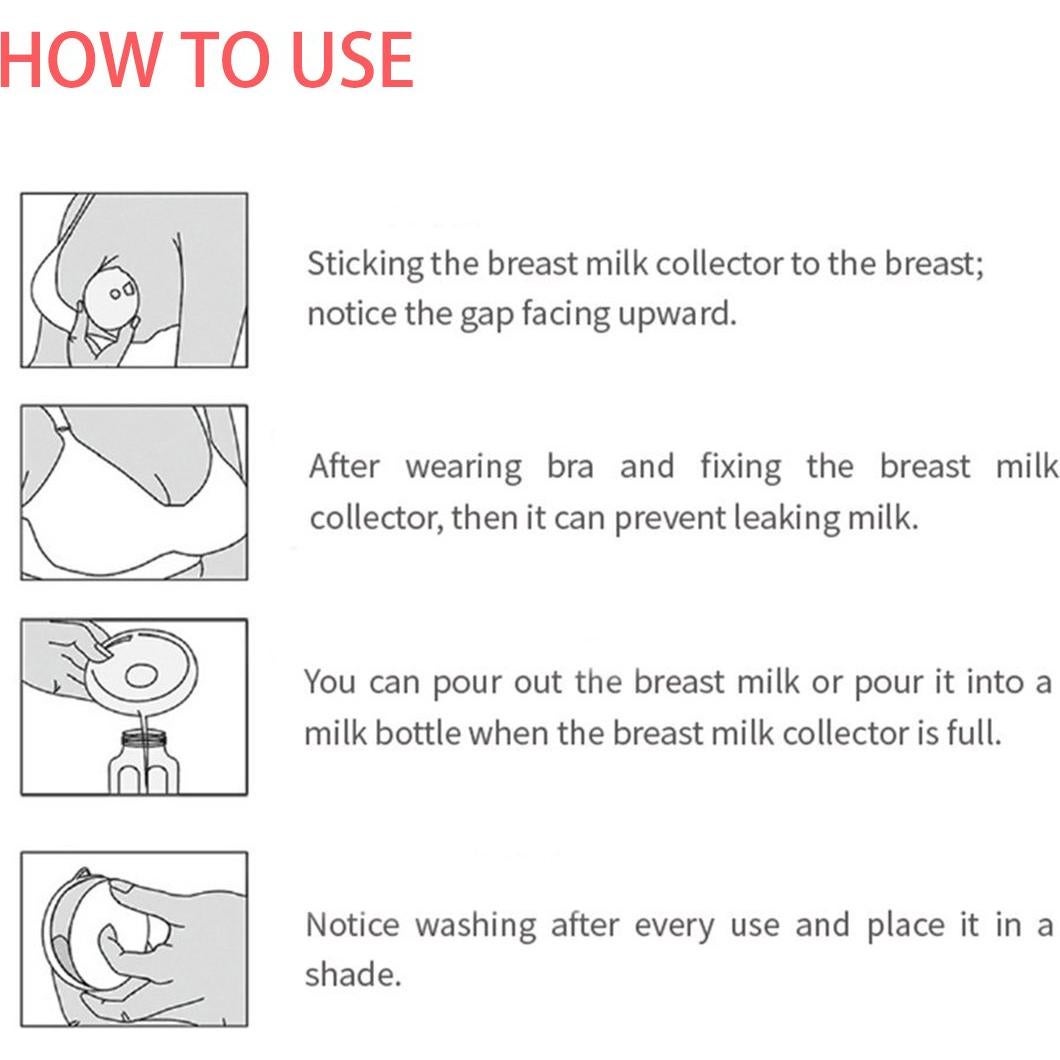 Coquillas recolectoras de leche materna YIYEE, 4 unidades, sin BPA