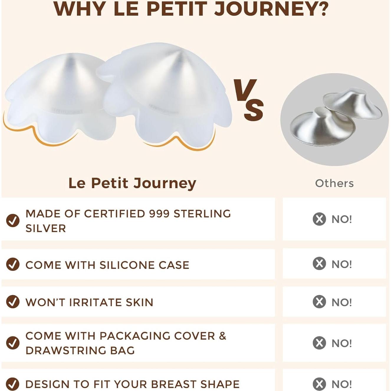 Tazas de Lactancia de Plata Pura 999 Le Petit Journey