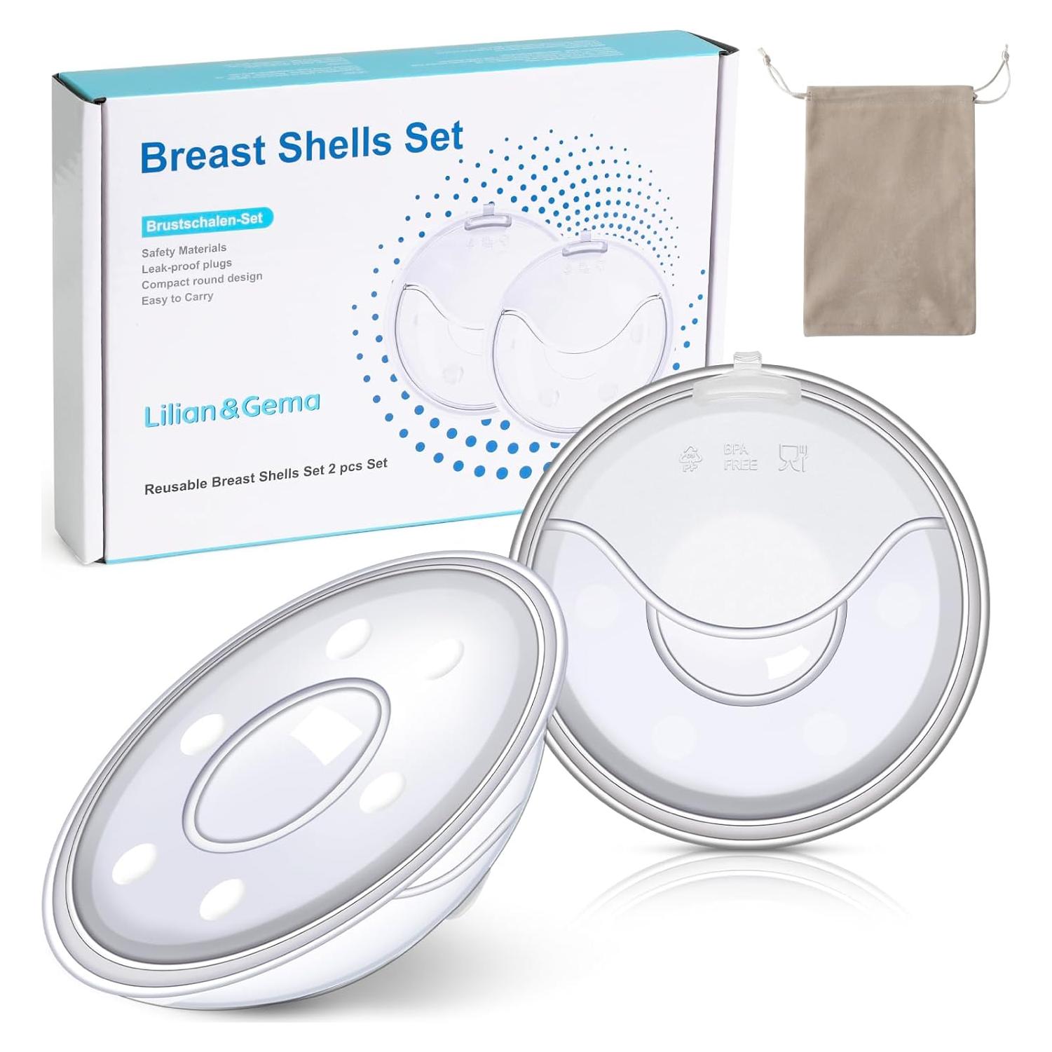 Colector de Leche Materna Lilian&Gema - 2 Piezas Silicona Blanca