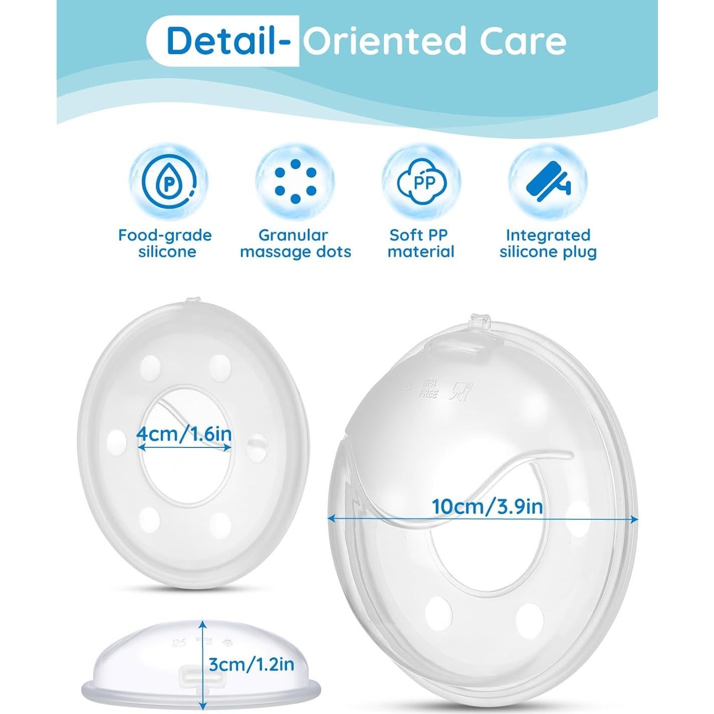 Colector de Leche Materna Lilian&Gema - 2 Piezas Silicona Blanca