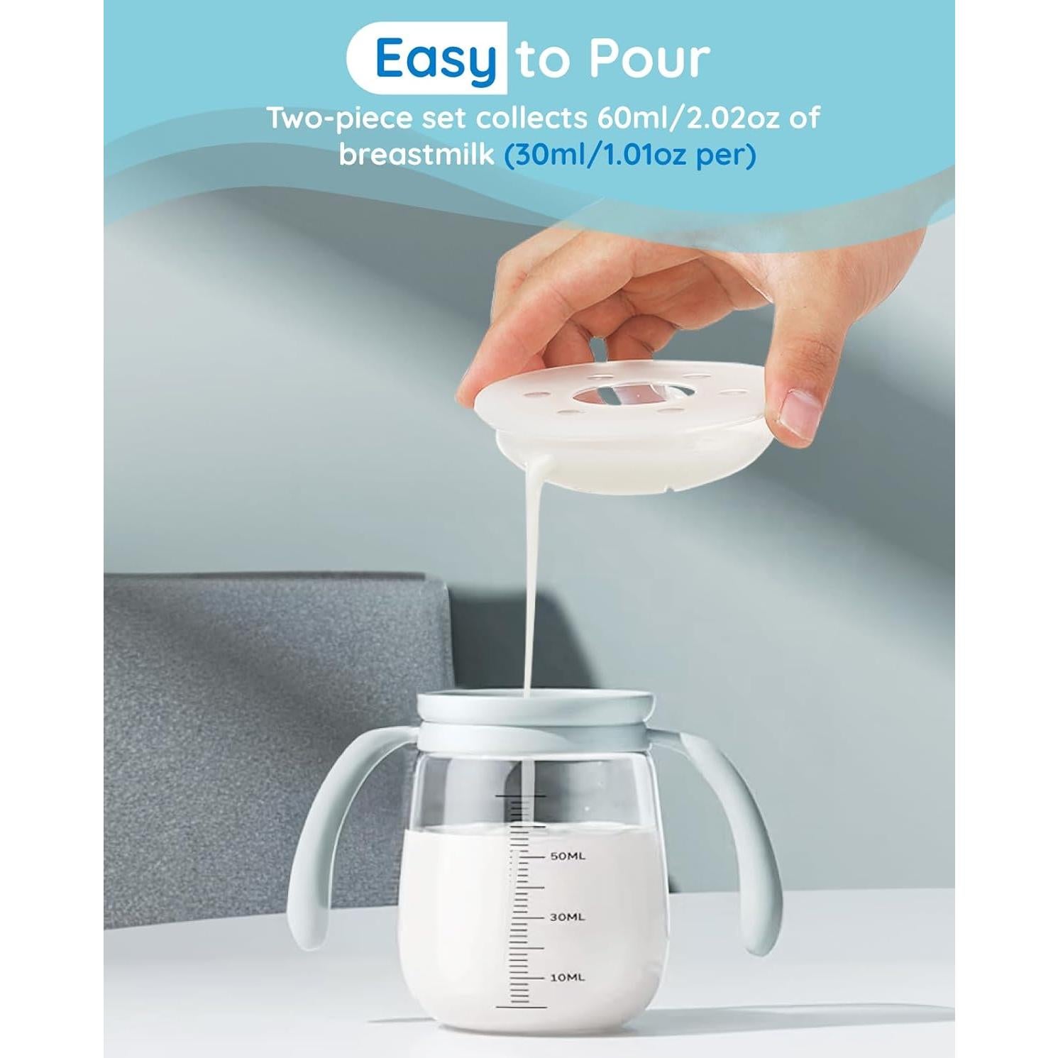 Colector de Leche Materna Lilian&Gema - 2 Piezas Silicona Blanca