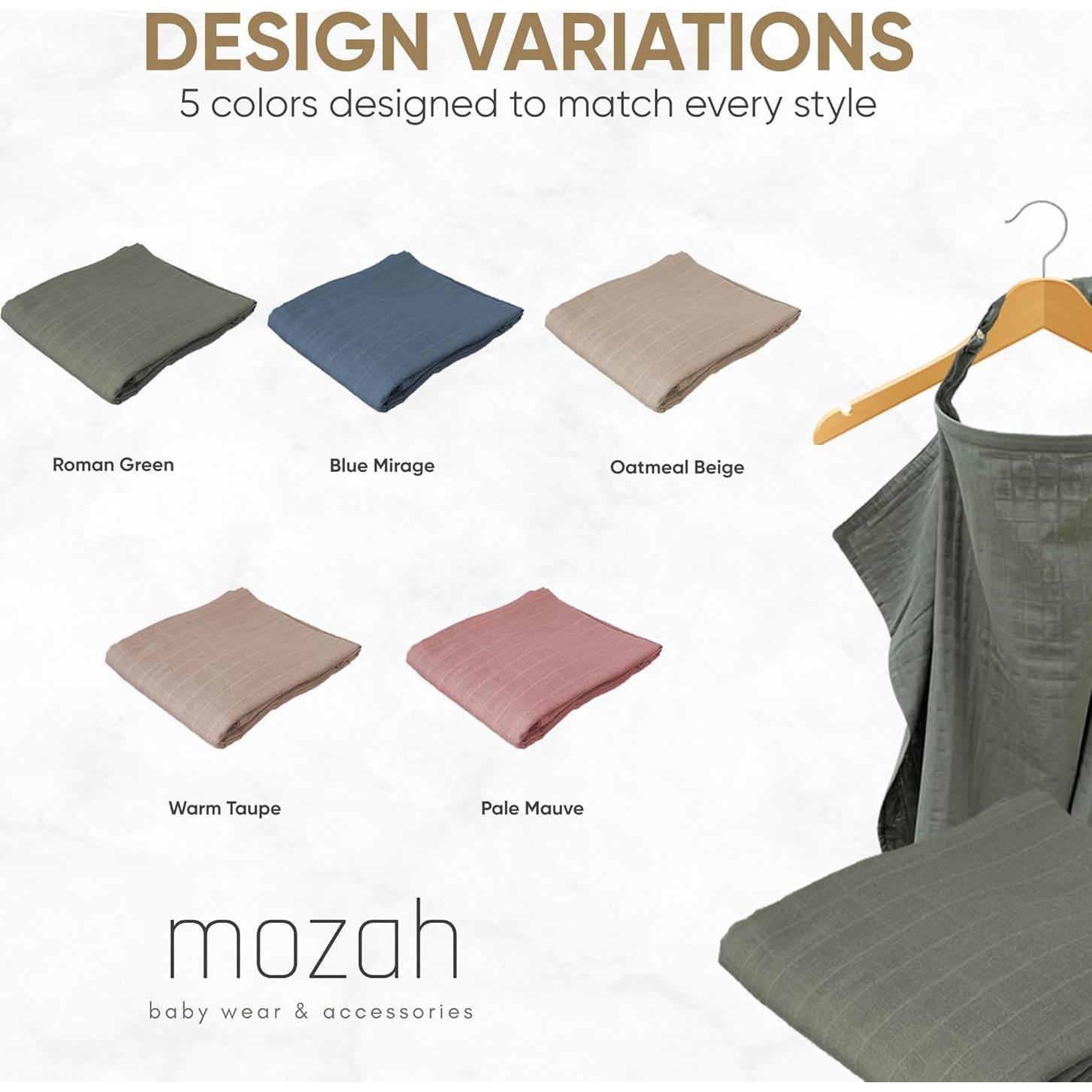 Cubierta de Lactancia MOZAH 100% Algodón Orgánico Verde Romano