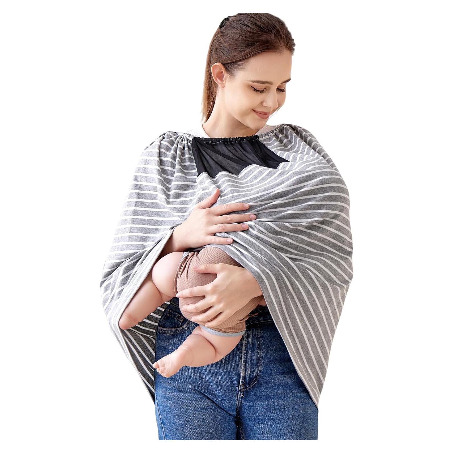 Cubierta de Lactancia Zdolmy con Malla Transparente y Correas Ajustables