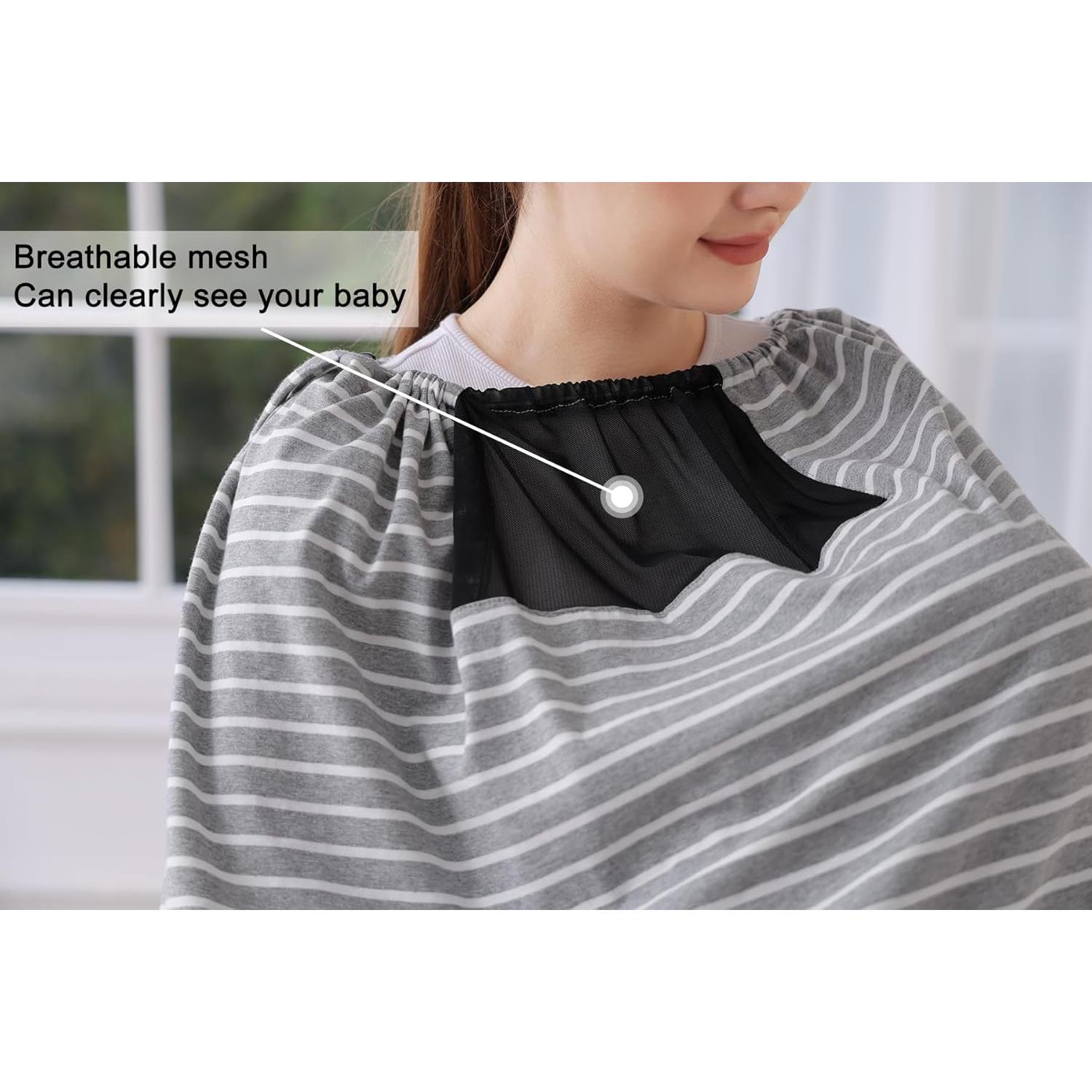 Cubierta de Lactancia Zdolmy con Malla Transparente y Correas Ajustables