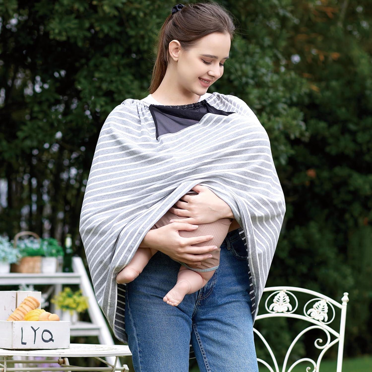 Cubierta de Lactancia Zdolmy con Malla Transparente y Correas Ajustables