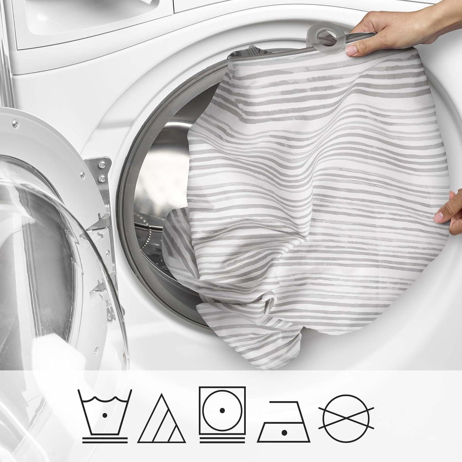 Cubierta de Lactancia Boppy Algodón Rayas Grises Ajustable