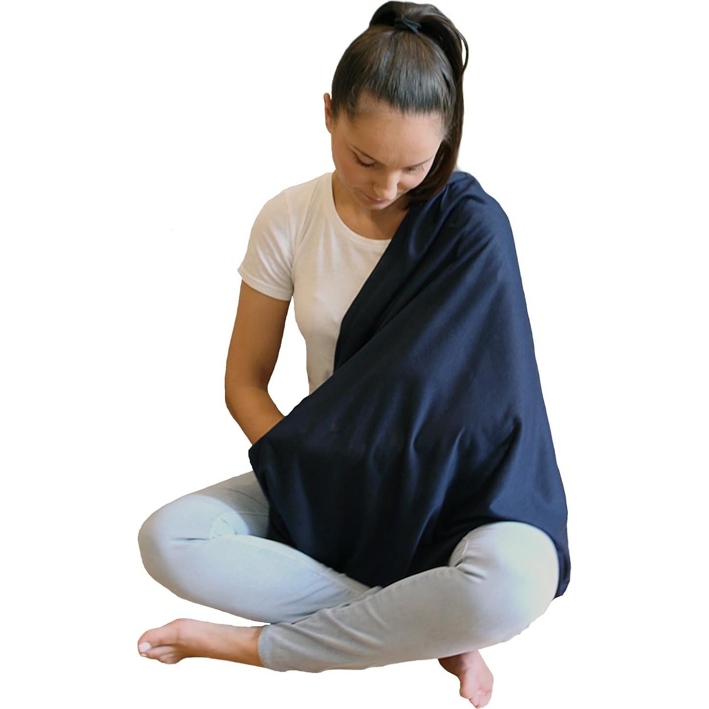 Bufanda de Lactancia Infinita LK Baby 2pk Gris/Navy Ultra Suave