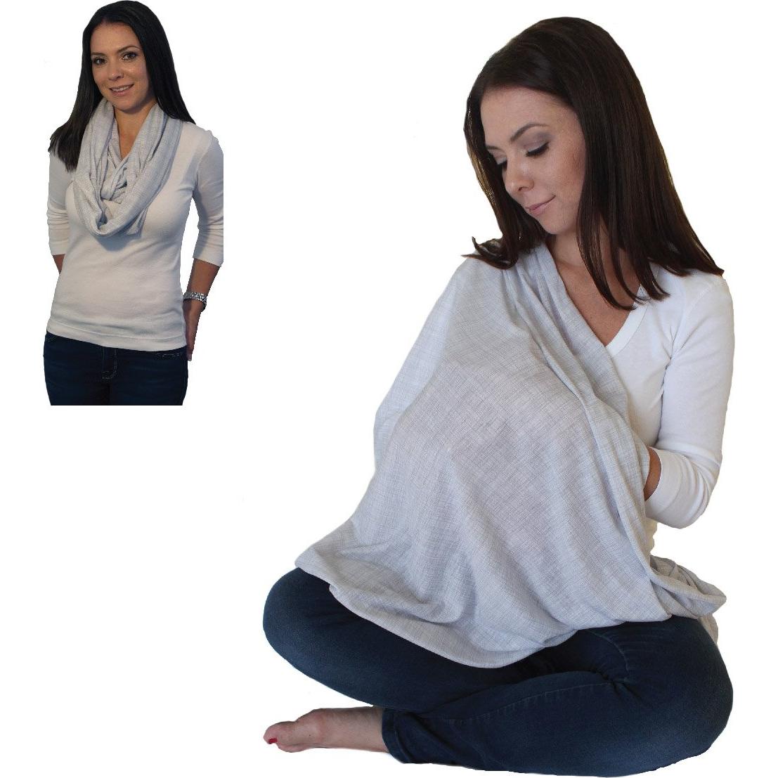 Bufanda de Lactancia Infinita LK Baby 2pk Gris/Navy Ultra Suave