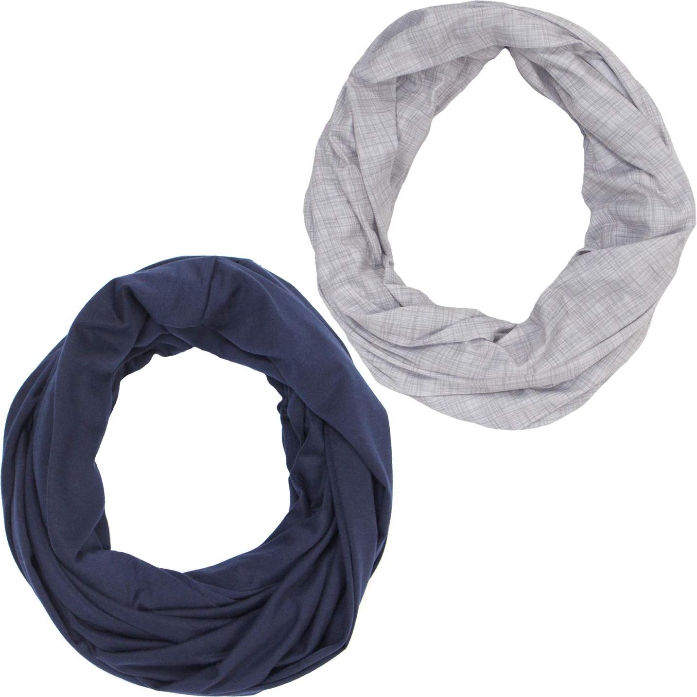 Bufanda de Lactancia Infinita LK Baby 2pk Gris/Navy Ultra Suave