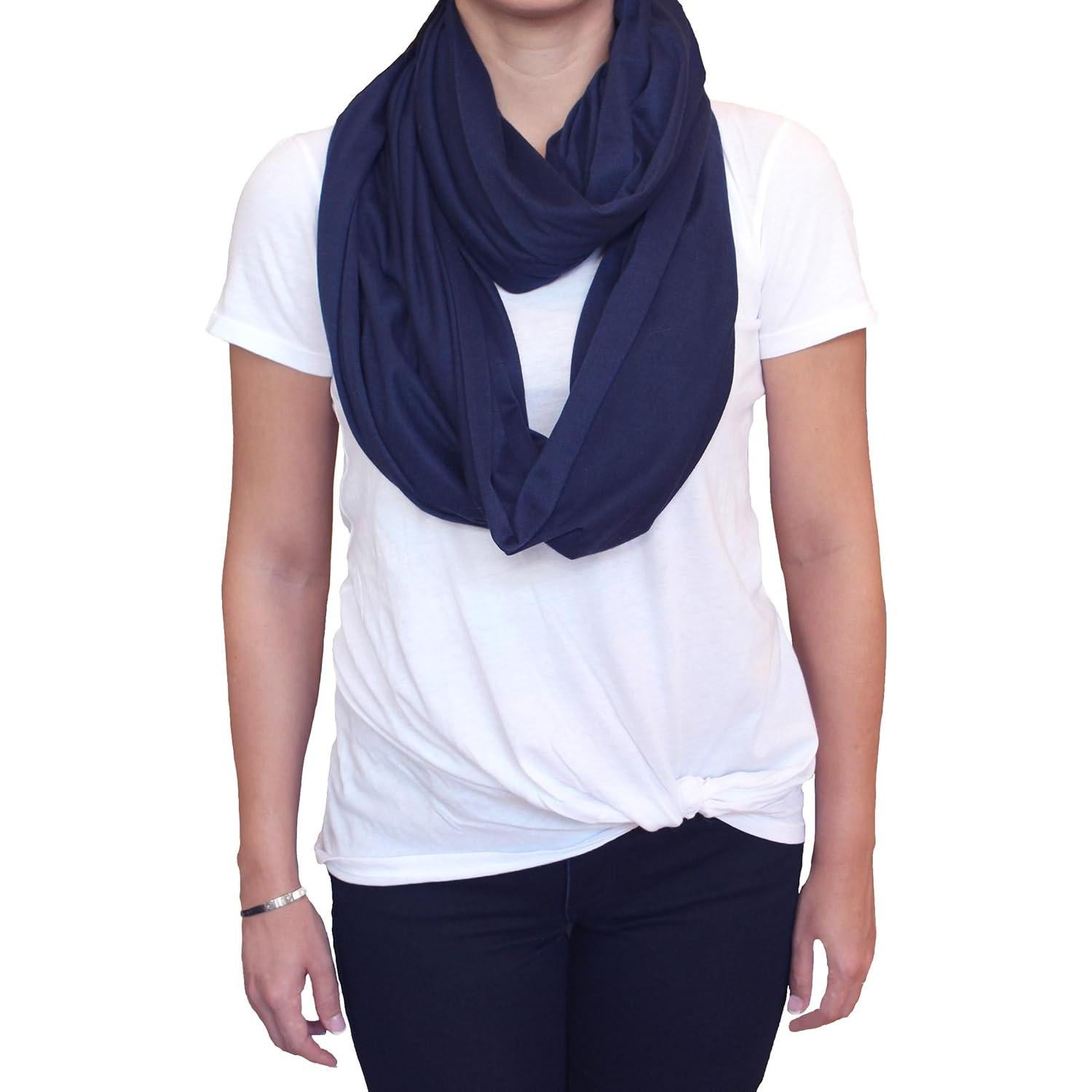 Bufanda de Lactancia Infinita LK Baby 2pk Gris/Navy Ultra Suave