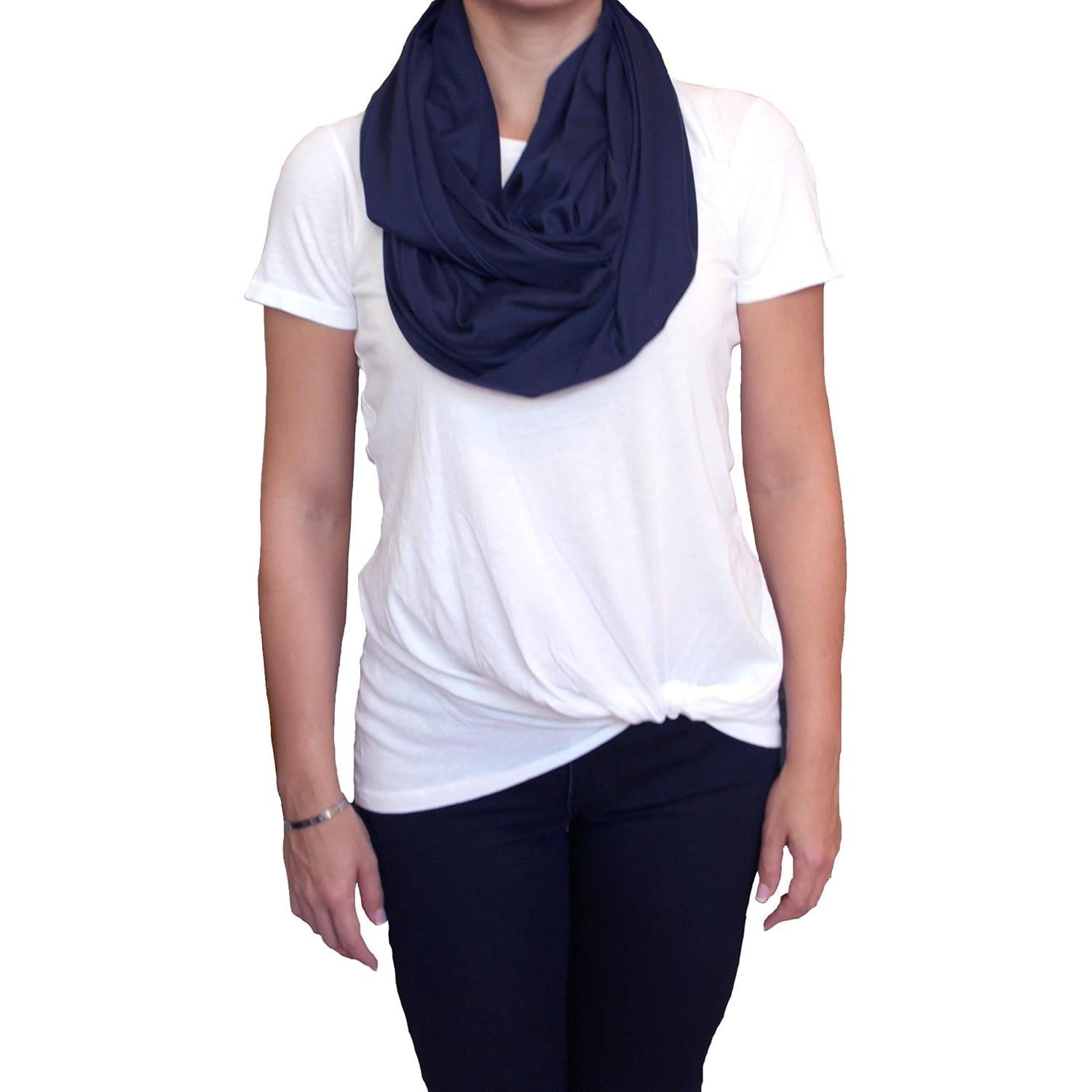 Bufanda de Lactancia Infinita LK Baby 2pk Gris/Navy Ultra Suave