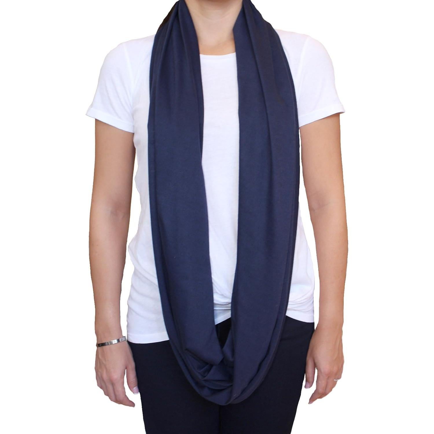 Bufanda de Lactancia Infinita LK Baby 2pk Gris/Navy Ultra Suave