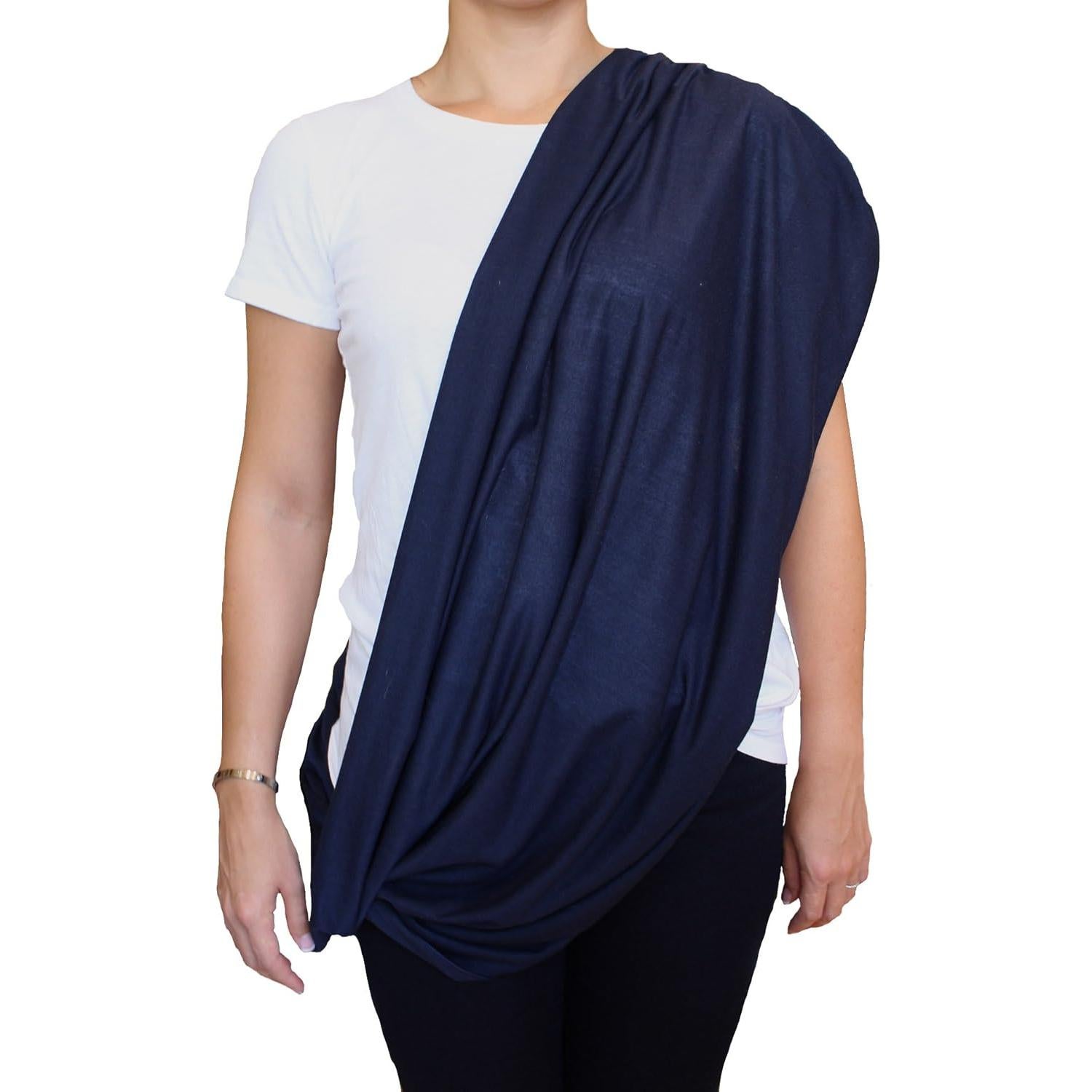 Bufanda de Lactancia Infinita LK Baby 2pk Gris/Navy Ultra Suave