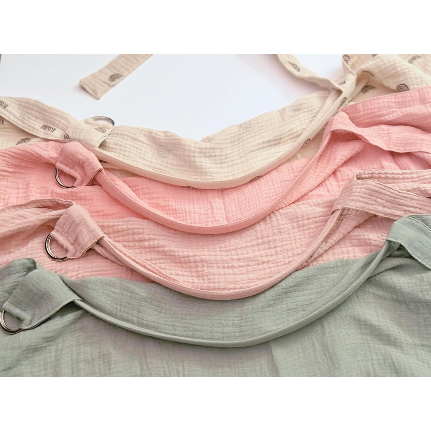 Cubierta de Lactancia Multiuso Evergrwn 100% Algodón Rosa Taupe