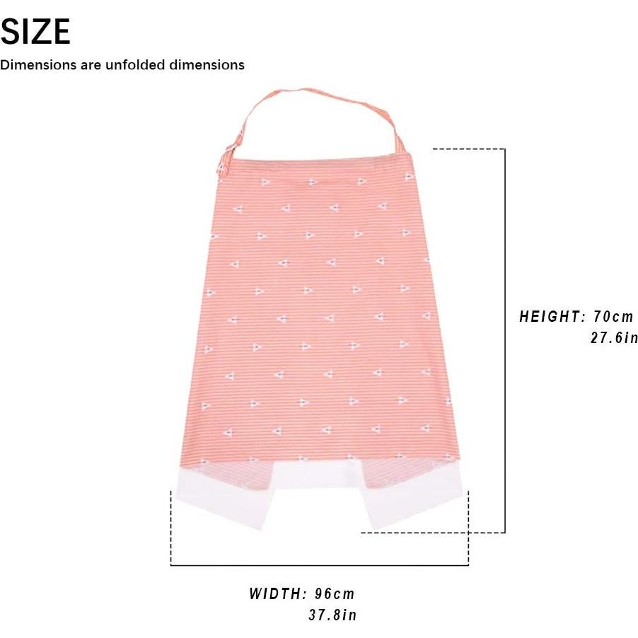 Cubierta de Lactancia Rosa Algodón Suave con Encaje 96x70 cm