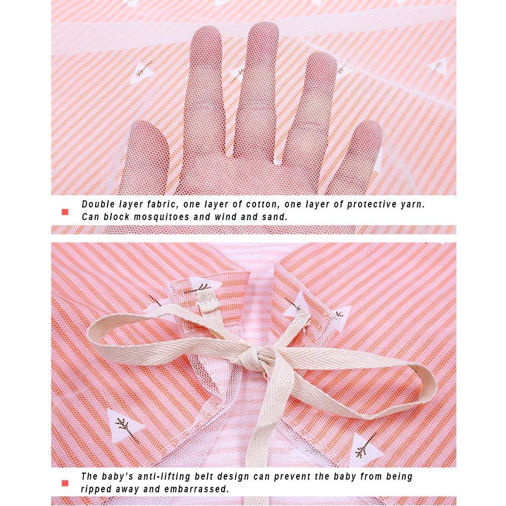 Cubierta de Lactancia Rosa Algodón Suave con Encaje 96x70 cm