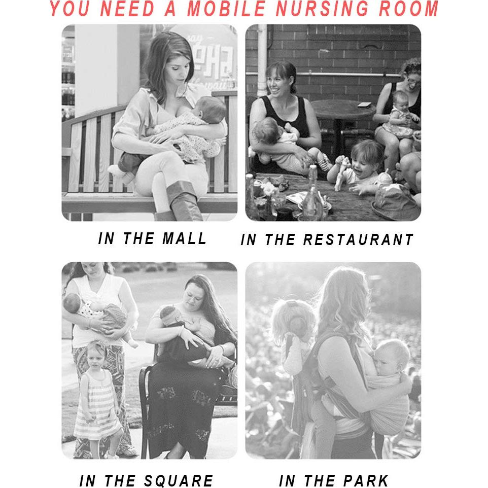 Cubierta de Lactancia Rosa Algodón Suave con Encaje 96x70 cm