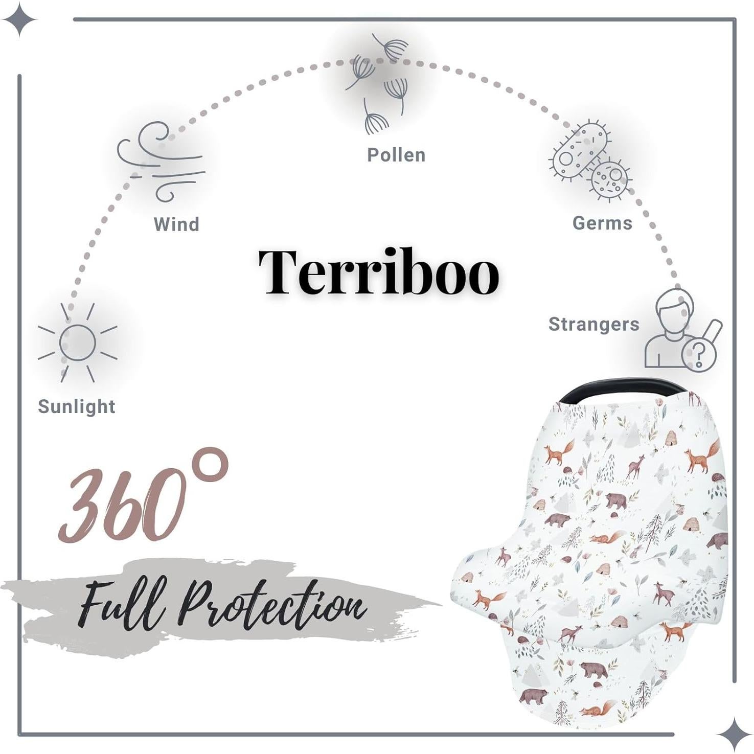 Cubierta de Lactancia Unisex para Bebé Animal 2 - Poliester