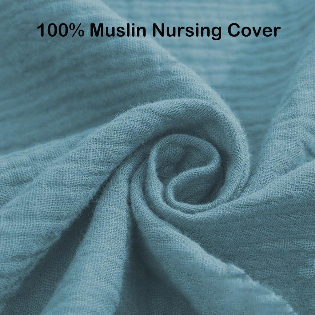 Cubierta de Lactancia 100% Algodón Muselina Ajustable - 2 Piezas
