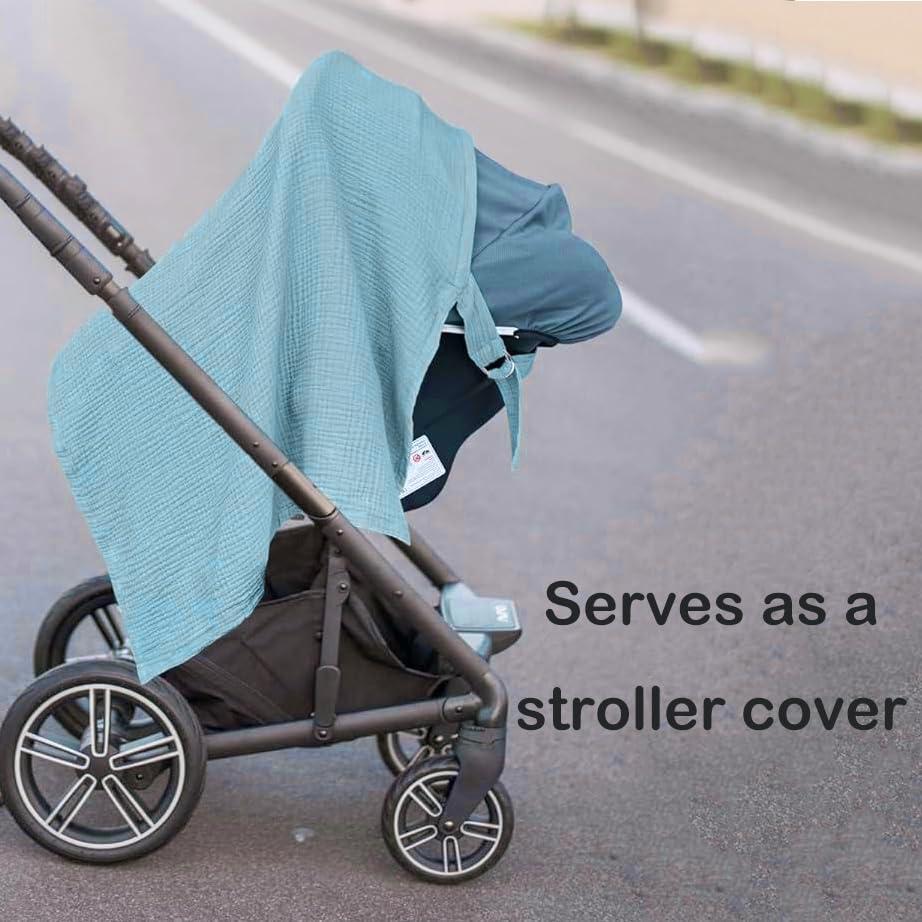 Cubierta de Lactancia 100% Algodón Muselina Ajustable - 2 Piezas